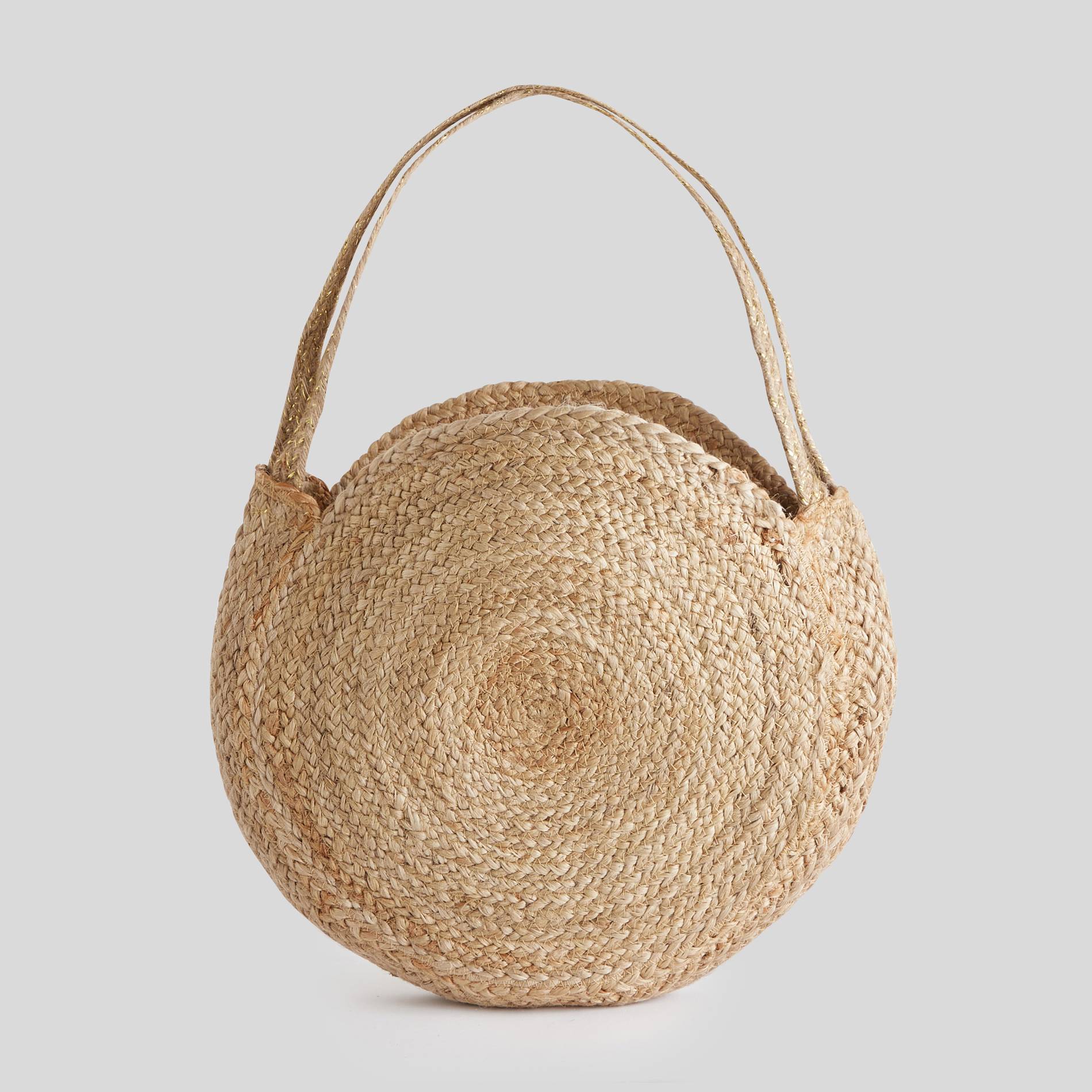Panier rond en jute, Coquille, large image number 1.0