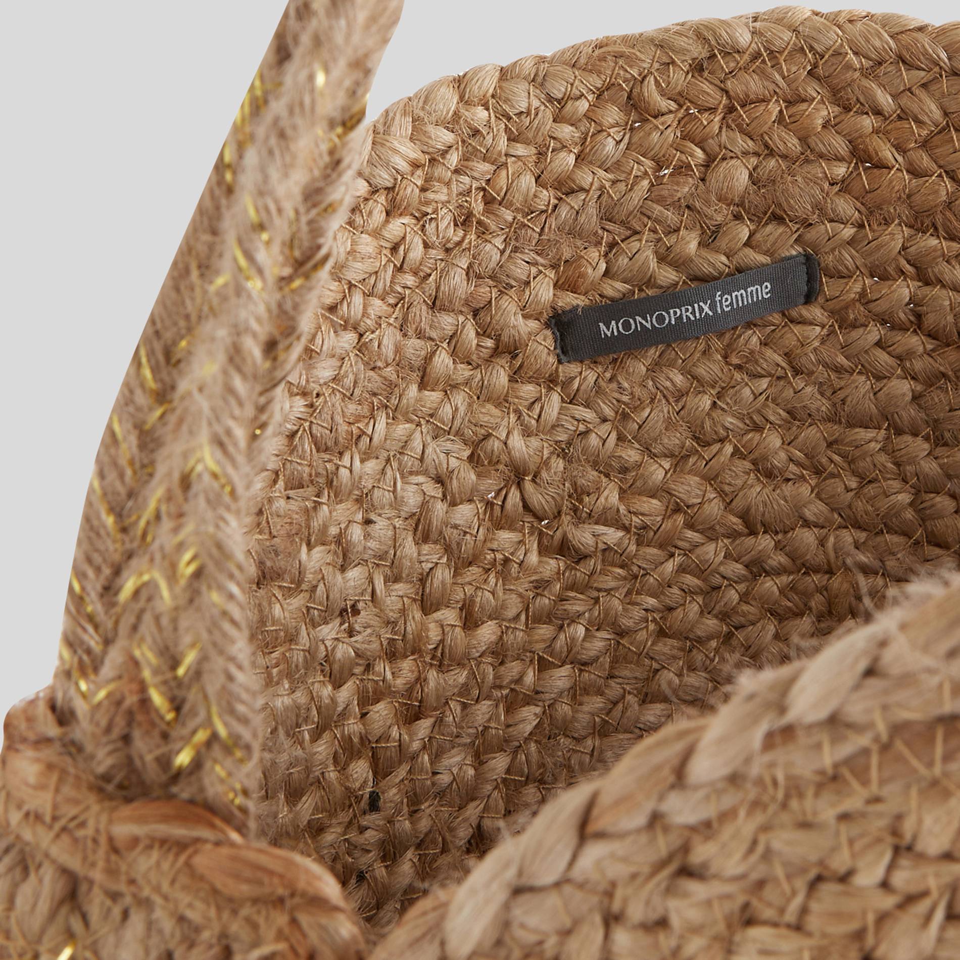 Panier rond en jute, Coquille, large image number 2.0