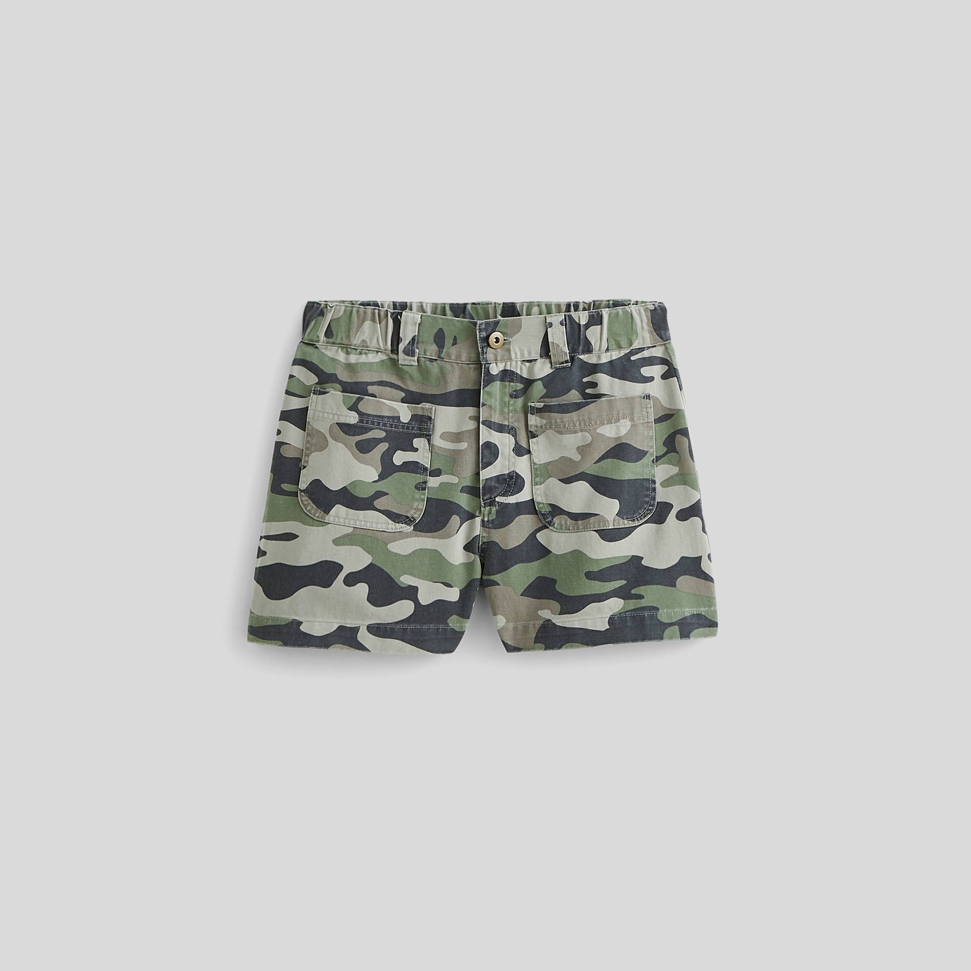 Short imprimé camouflage, Kaki, large image number 1