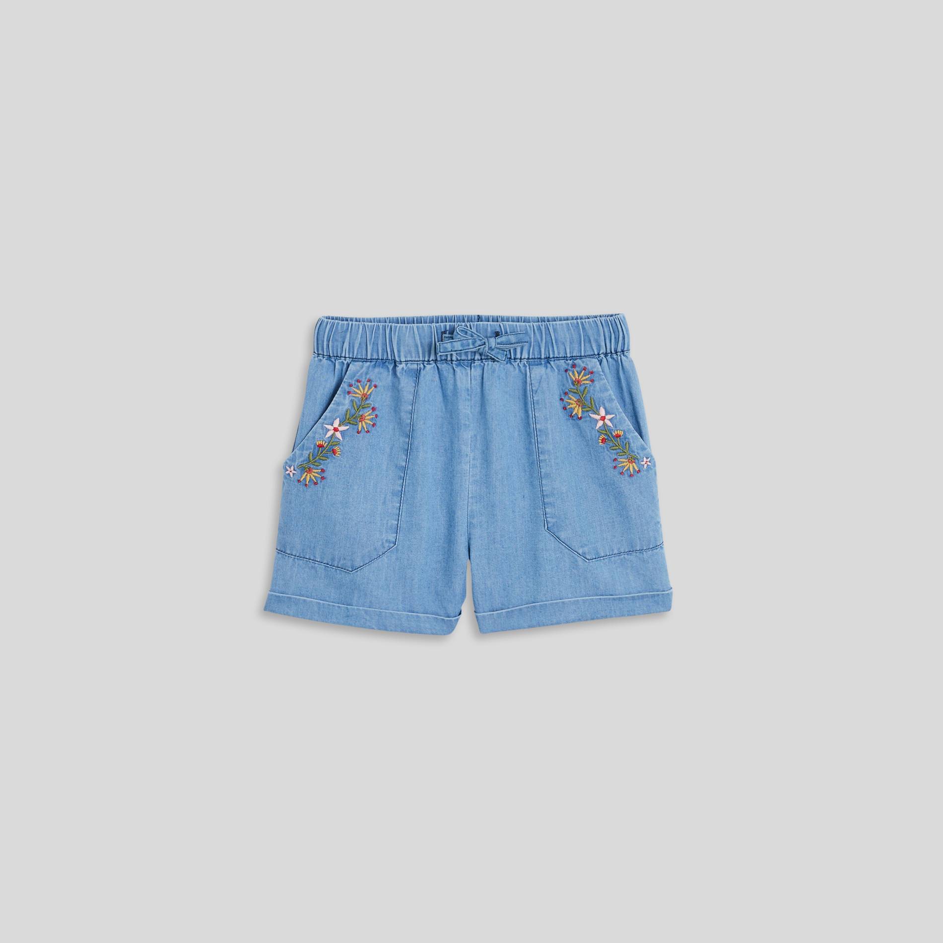 Short brodé, Bleu, large image number 0