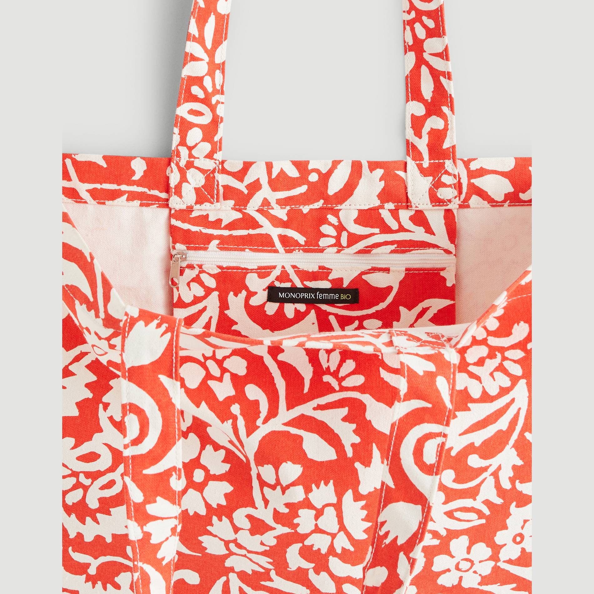 Tote bag en coton BIO, Orange, large image number 2.0