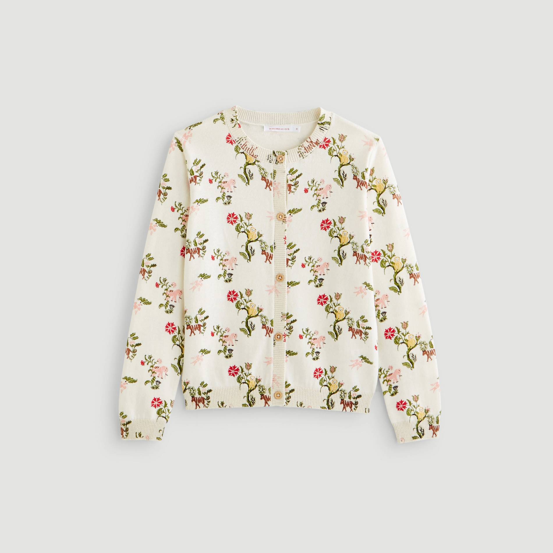 Cardigan imprimé, Blanc, large image number 0