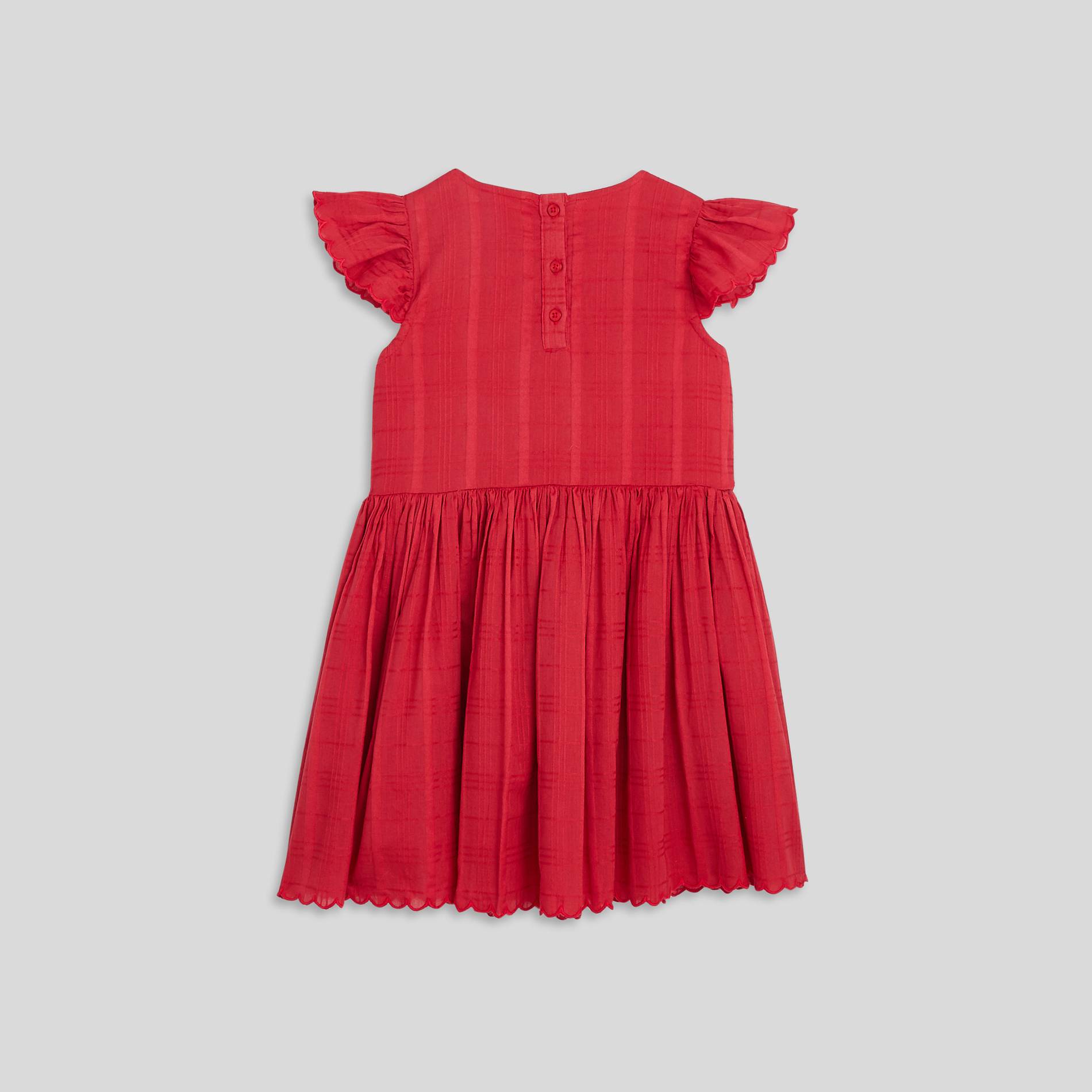 Robe brodée motifs fleuris, Cerise, large image number 1