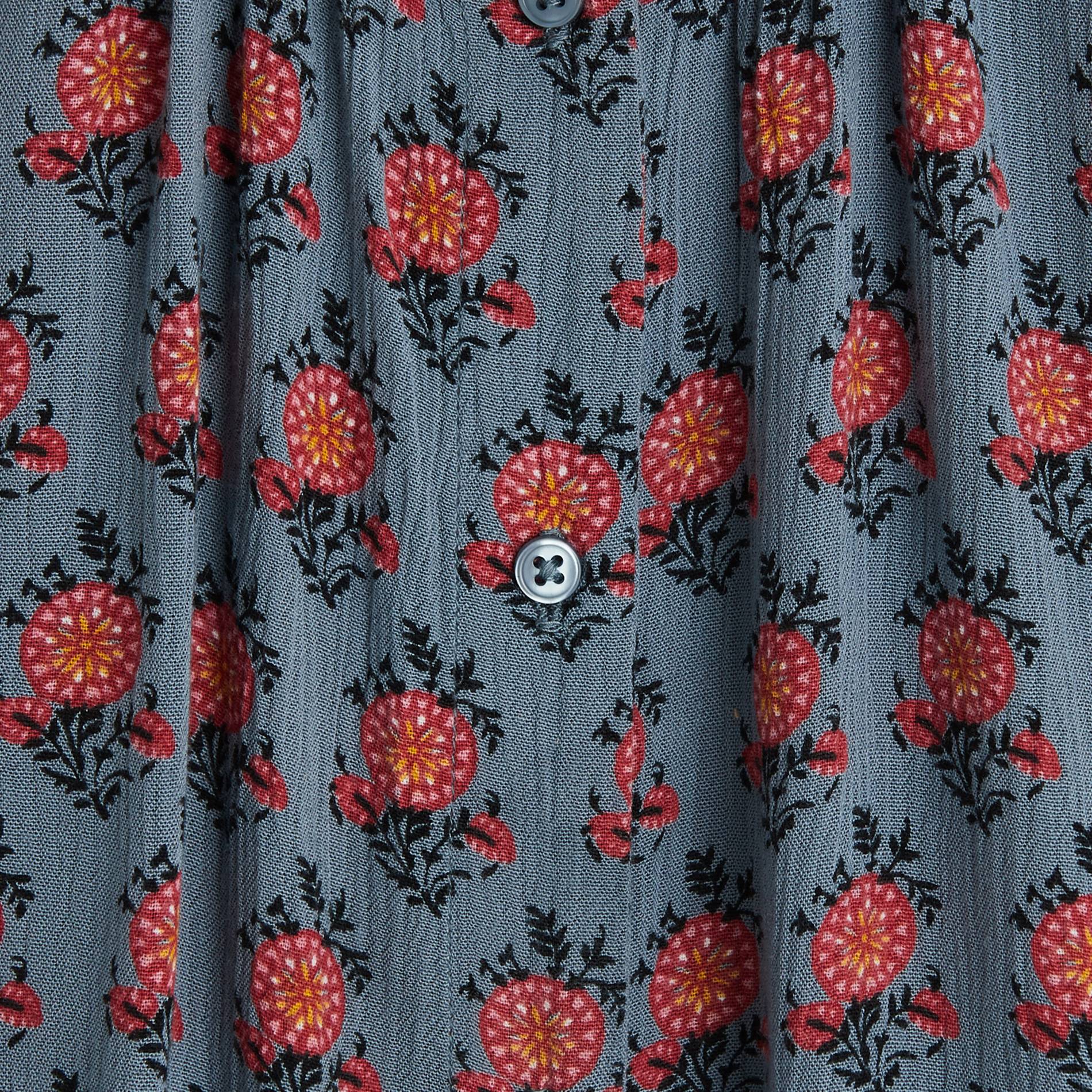 Blouse imprimée sans manche, Bleu gris, large image number 2