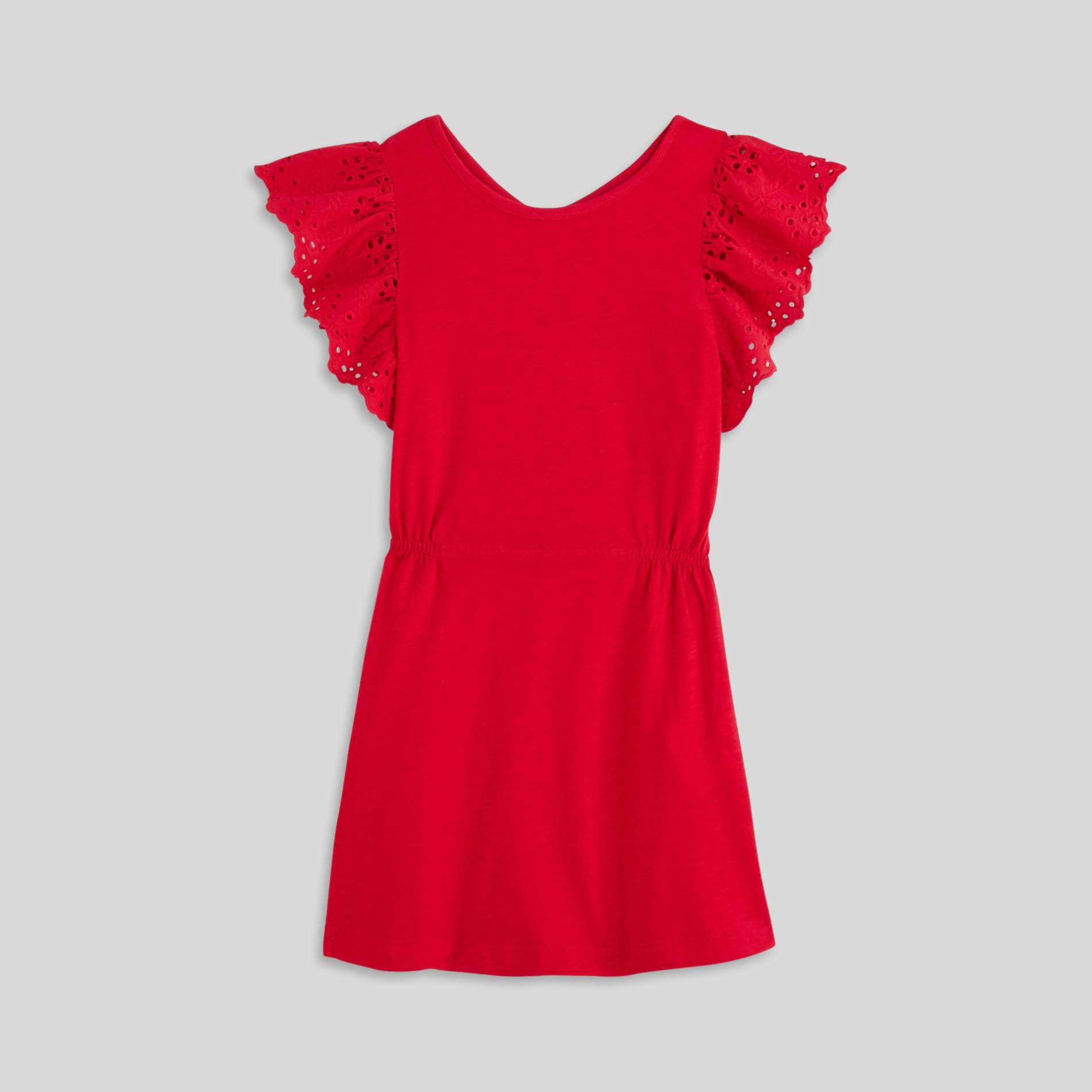 Robe bi-matière, Cerise, large image number 0