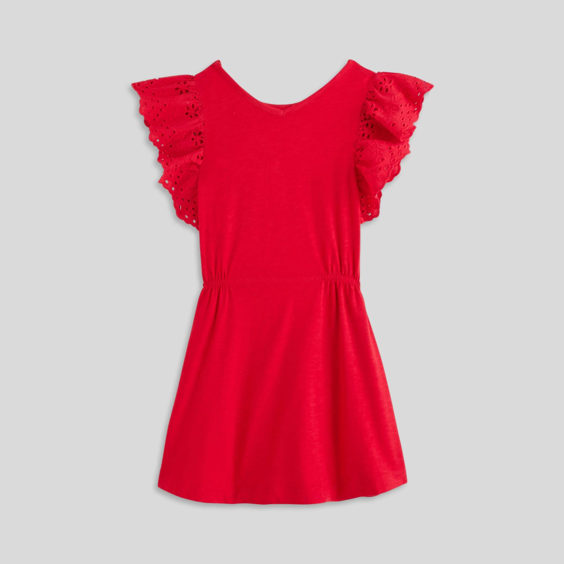 Robe bi-matière, Cerise, large image number 1