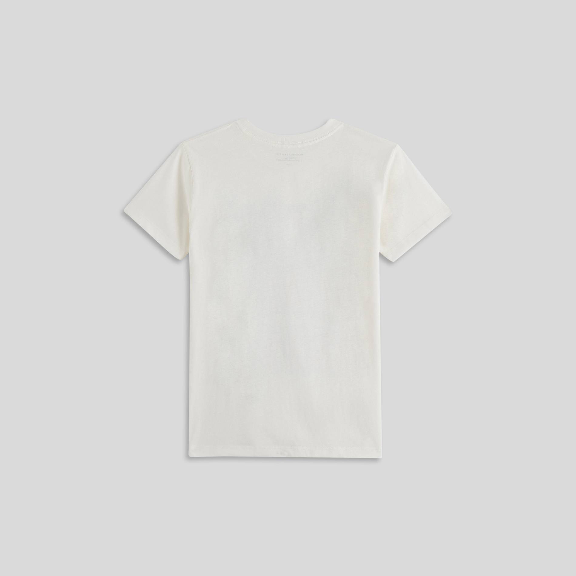 T-shirt manches courtes imprimé en coton BIO, Ecru, large image number 1