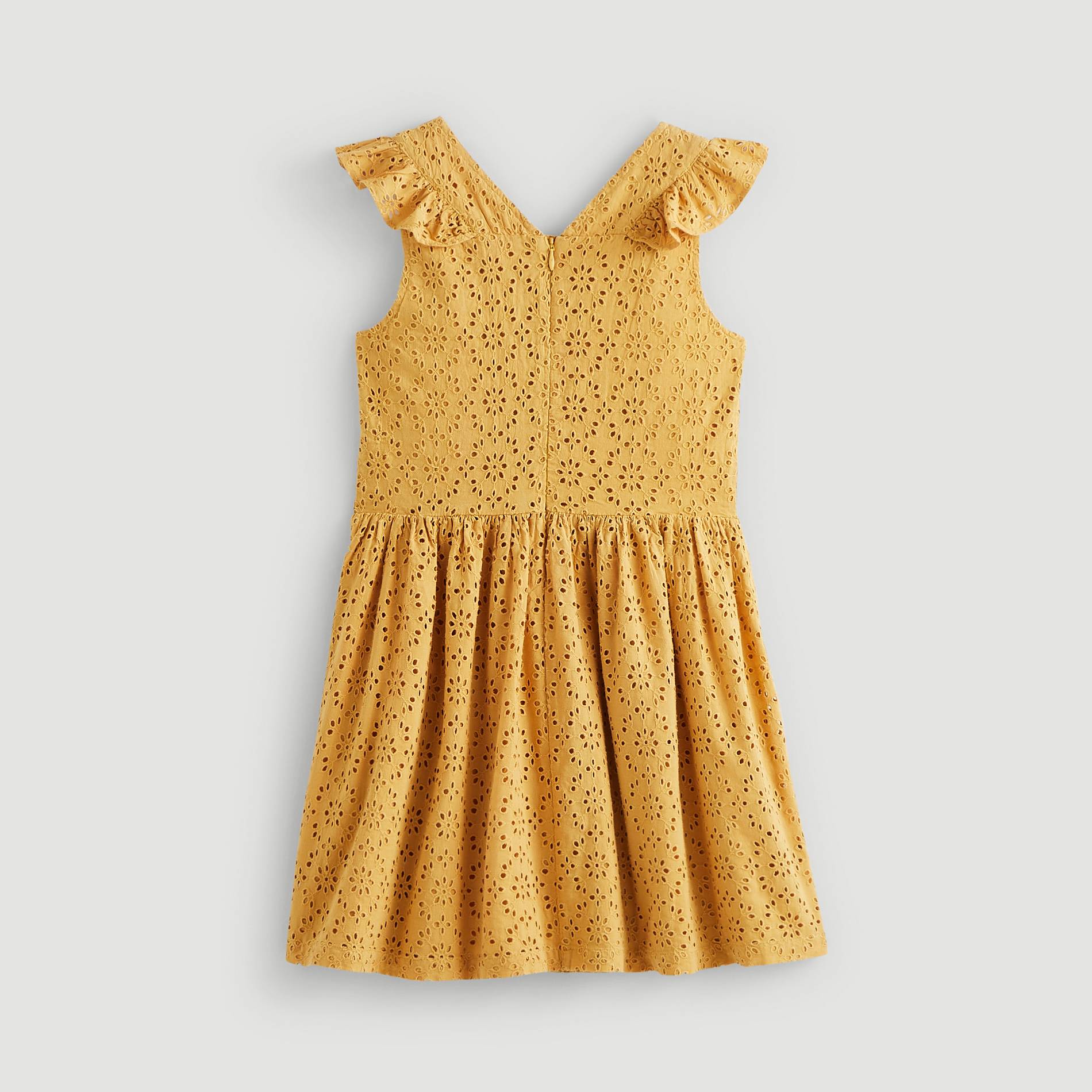 Robe brodée, Jaune, large image number 1