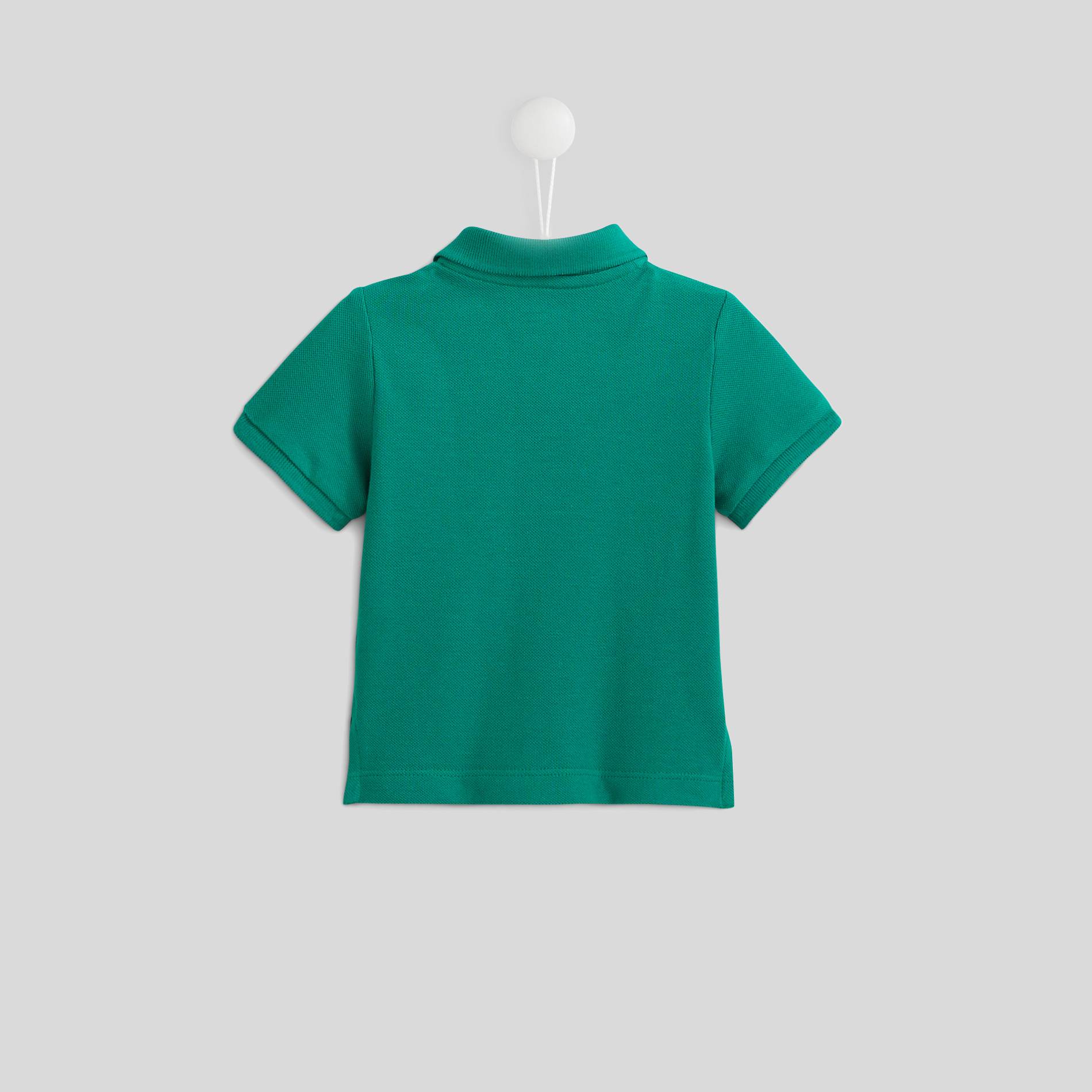 Polo en coton BIO, Emeraude, large image number 1.0