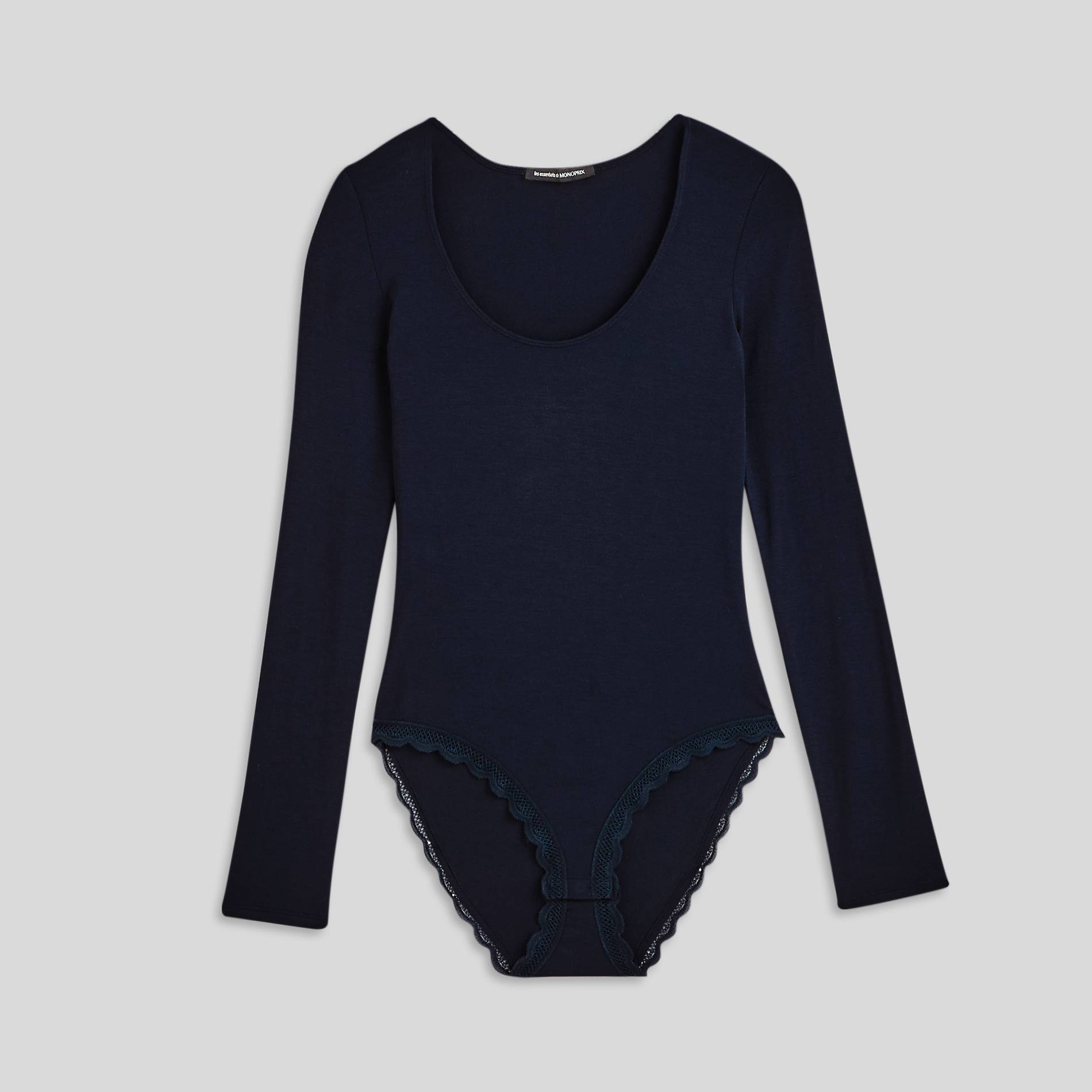 Body manches longues en modal, Bleu clair, large image number 2.0