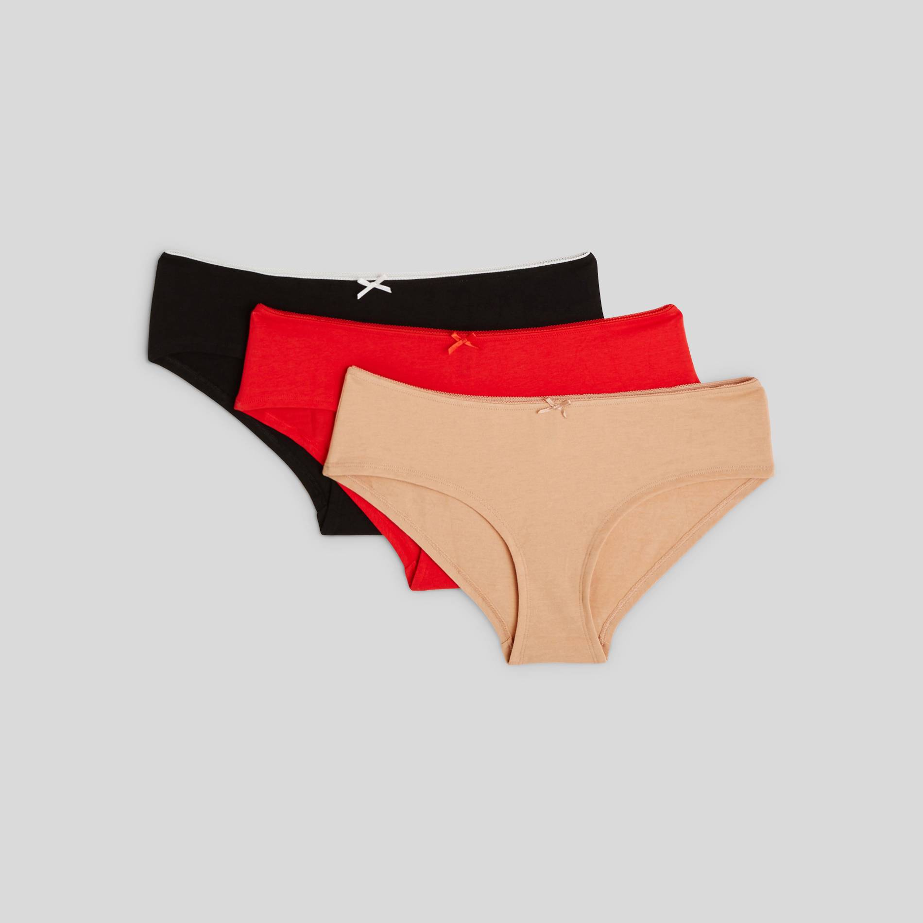 Lot de 3 shorties en coton, Cerise, large image number 0.0