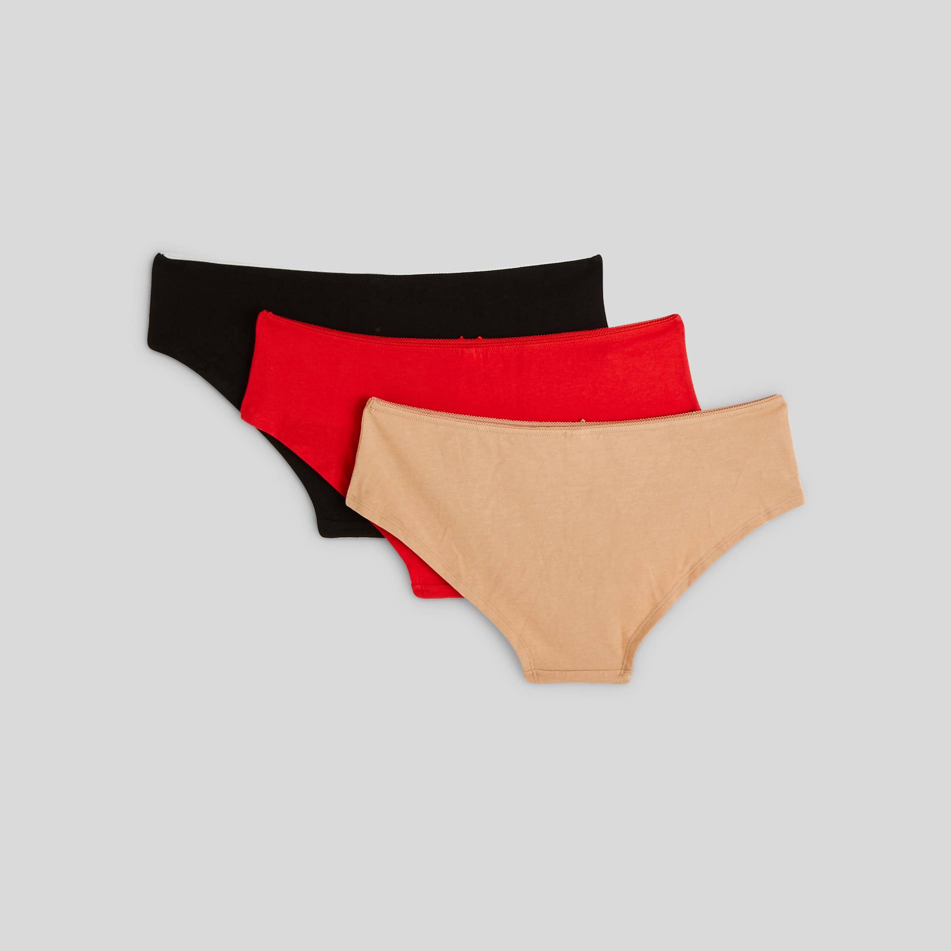 Lot de 3 shorties en coton, Cerise, large image number 1