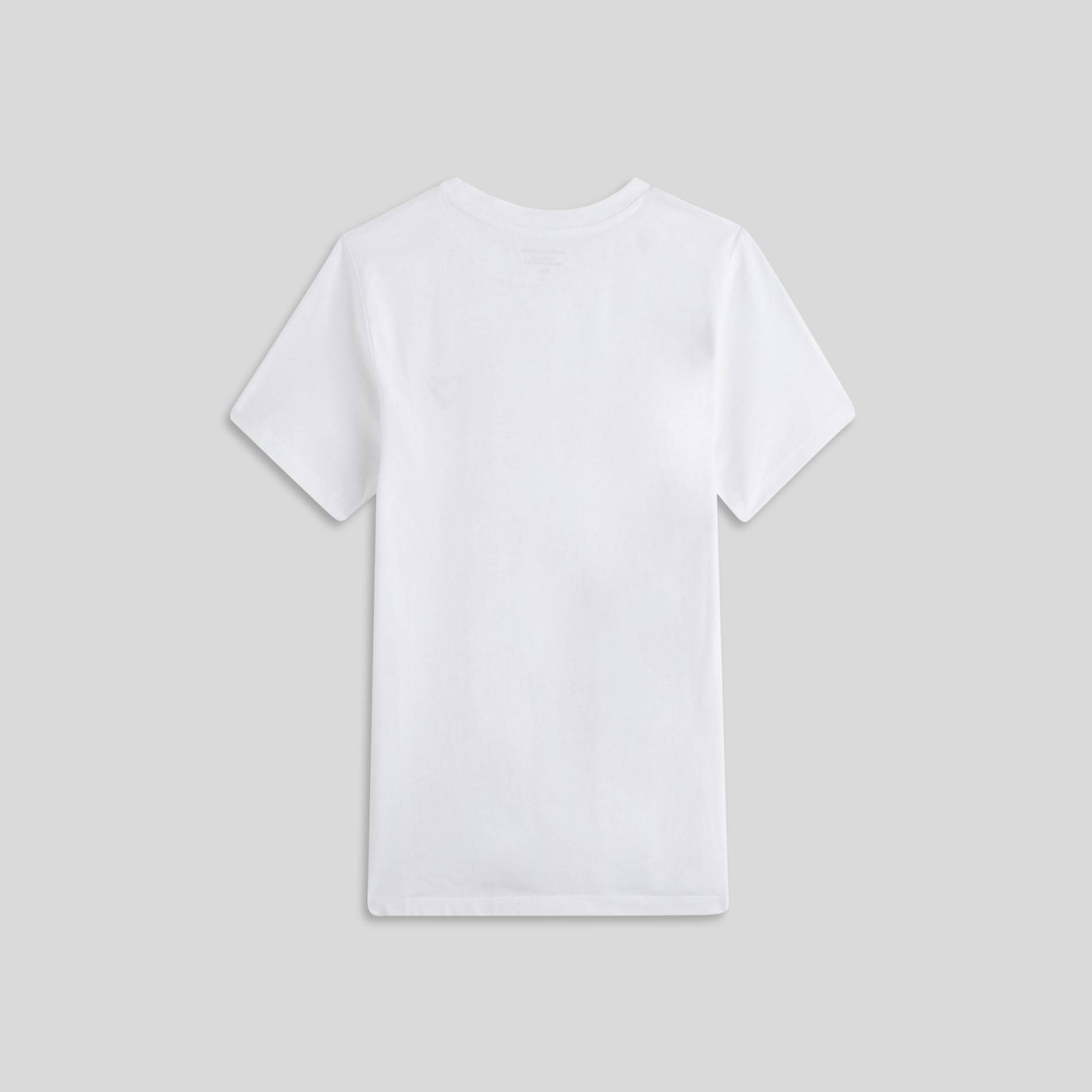 T-shirt manches courtes brodé en coton BIO, Blanc, large image number 1.0
