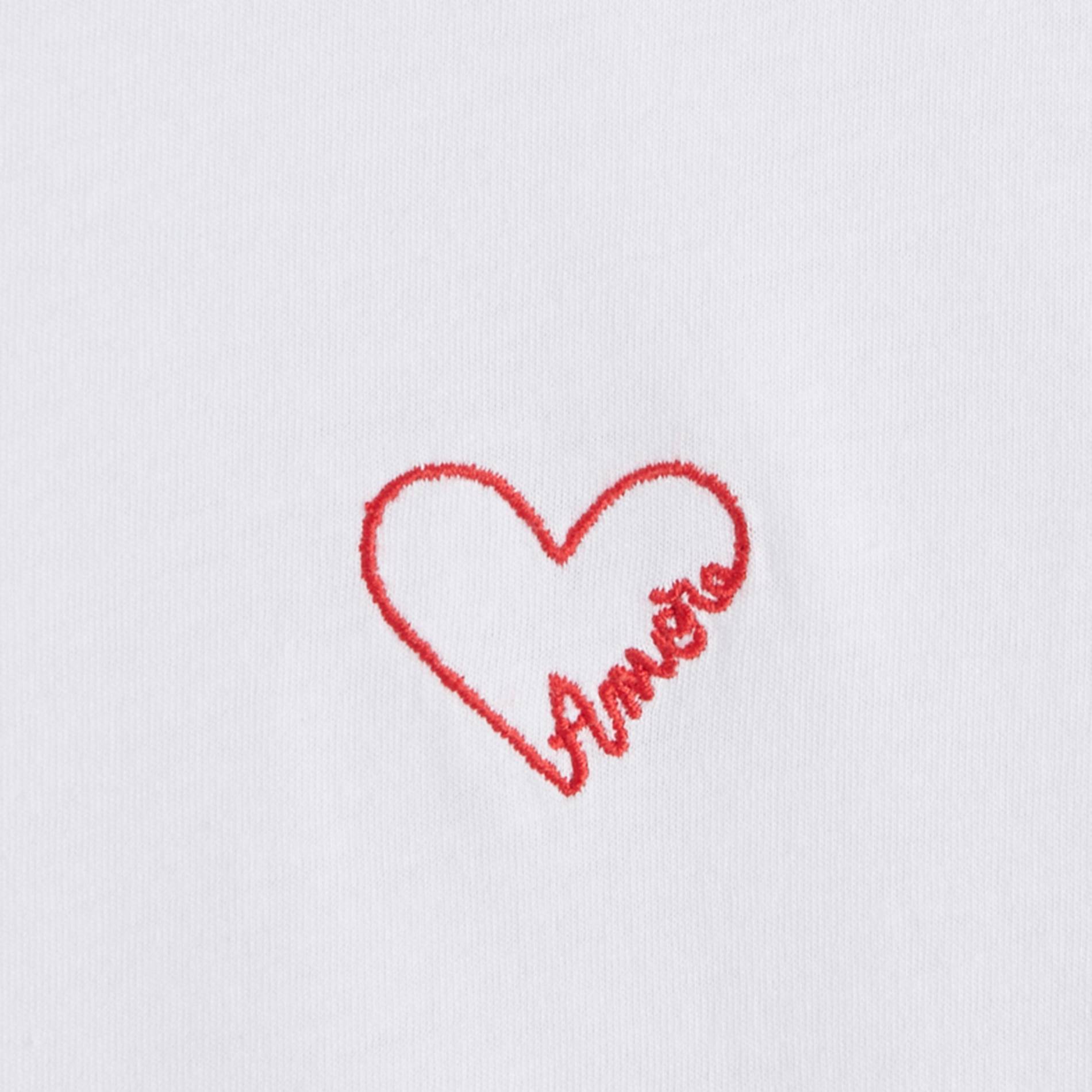 T-shirt manches courtes brodé en coton BIO, Blanc, large image number 2.0