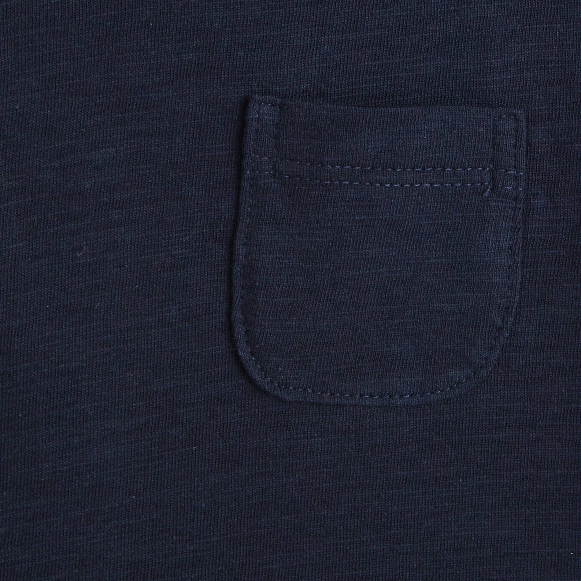 T-shirt manches clourtes uni en coton BIO, Bleu marine, large image number 2