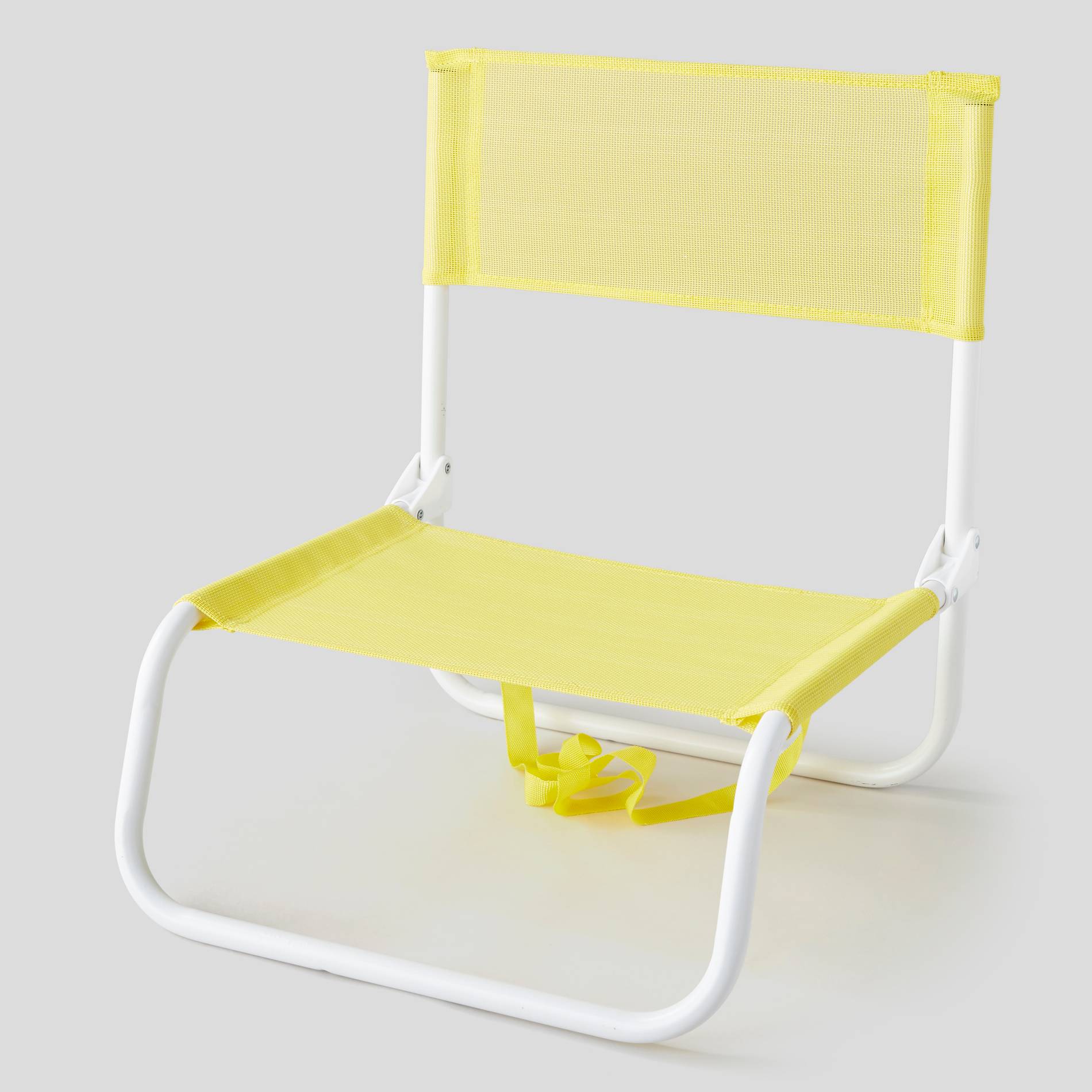 Chaise de plage pliante, 45xH50cm, en textilène et métal, Jaune vif, large image number 0.0