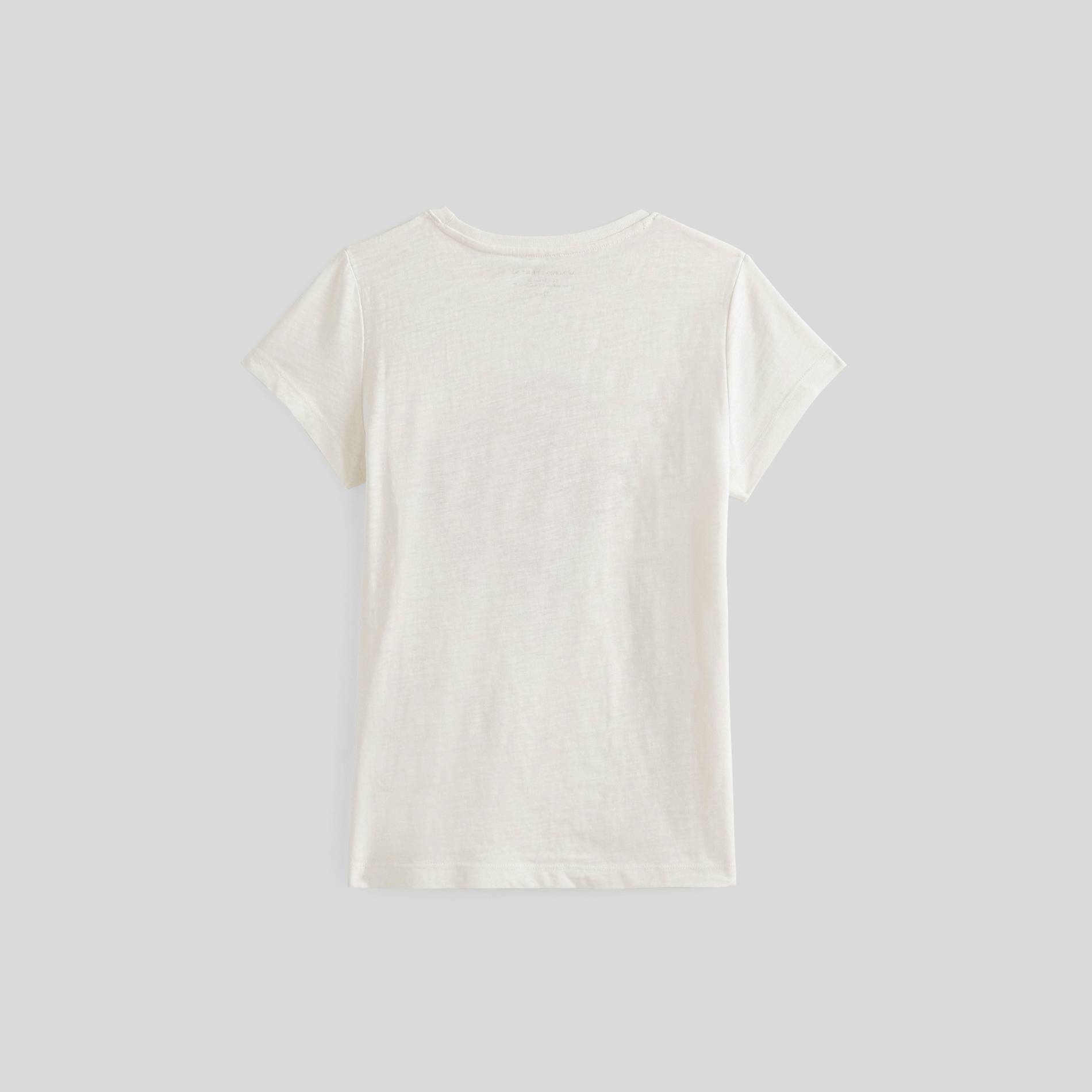 T-shirt manches courtes imprimé en coton BIO, Ecru, large image number 2