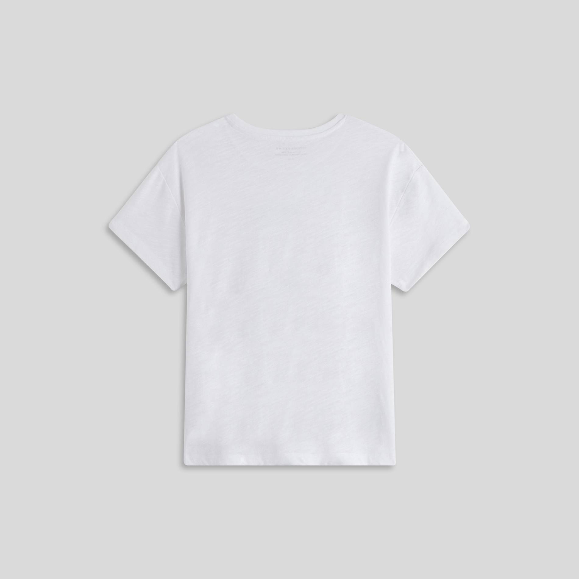 T-shirt manches courtes sequins magiques en coton BIO, Blanc, large image number 1.0