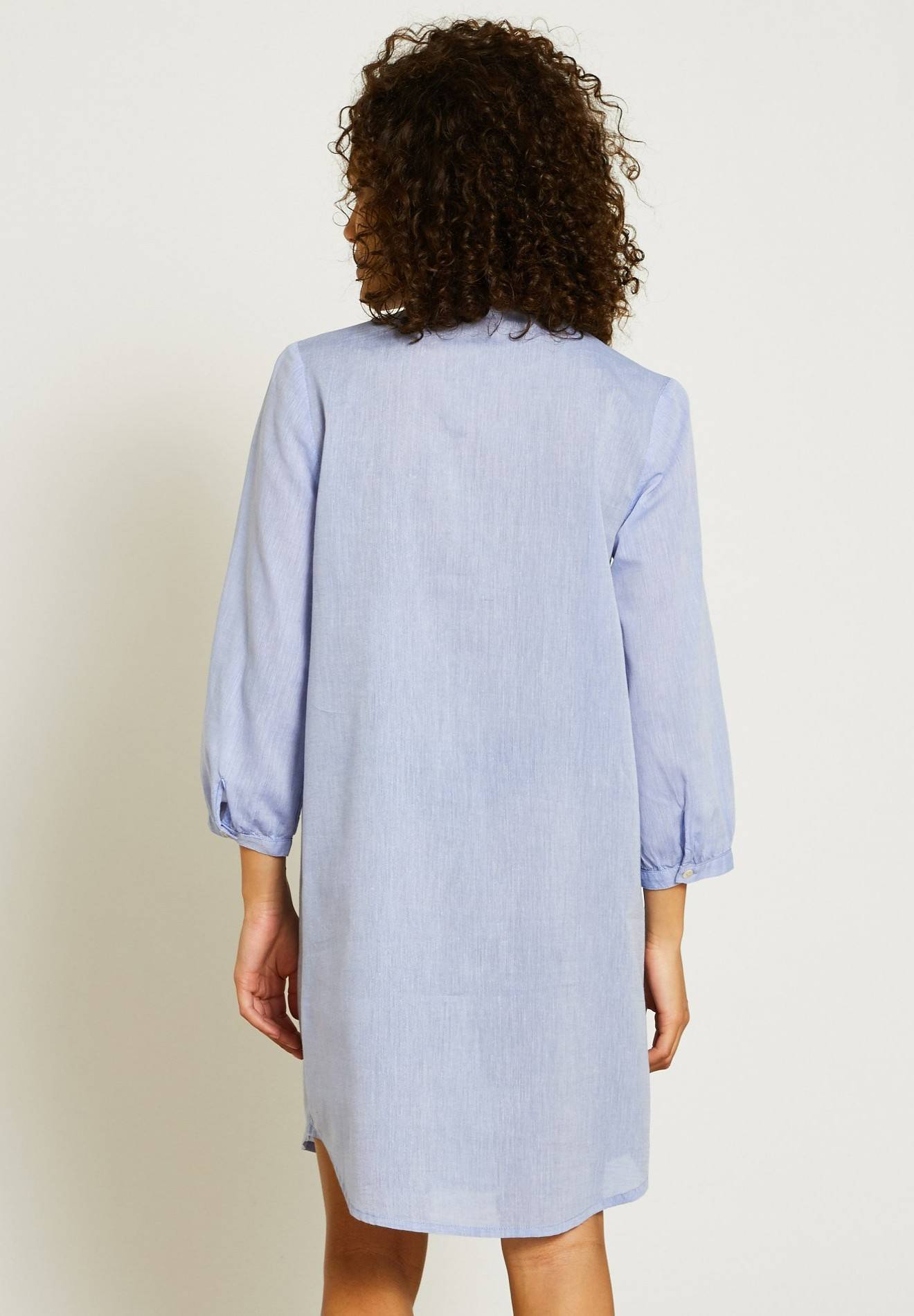 Chemise de nuit manches longues en chambray, Bio, Bleu clair, large image number 4