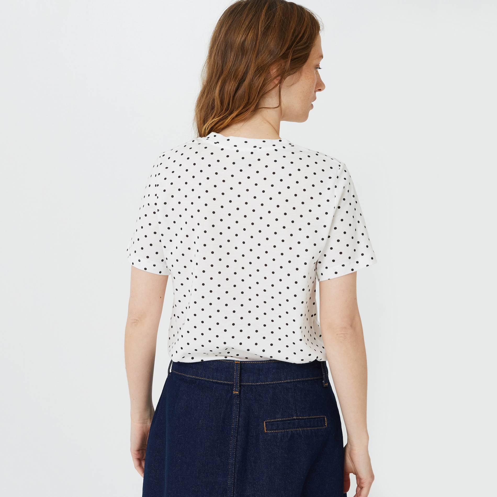 T-shirt à pois en coton BIO, Ecru, large image number 1