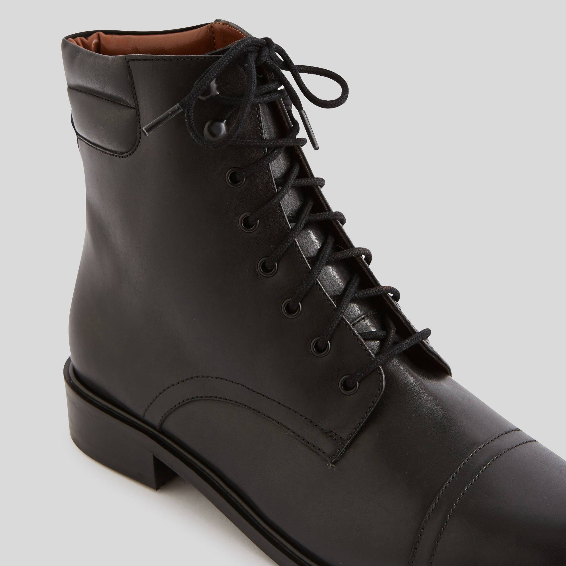 Bottines en cuir à lacets, Noir, large image number 2