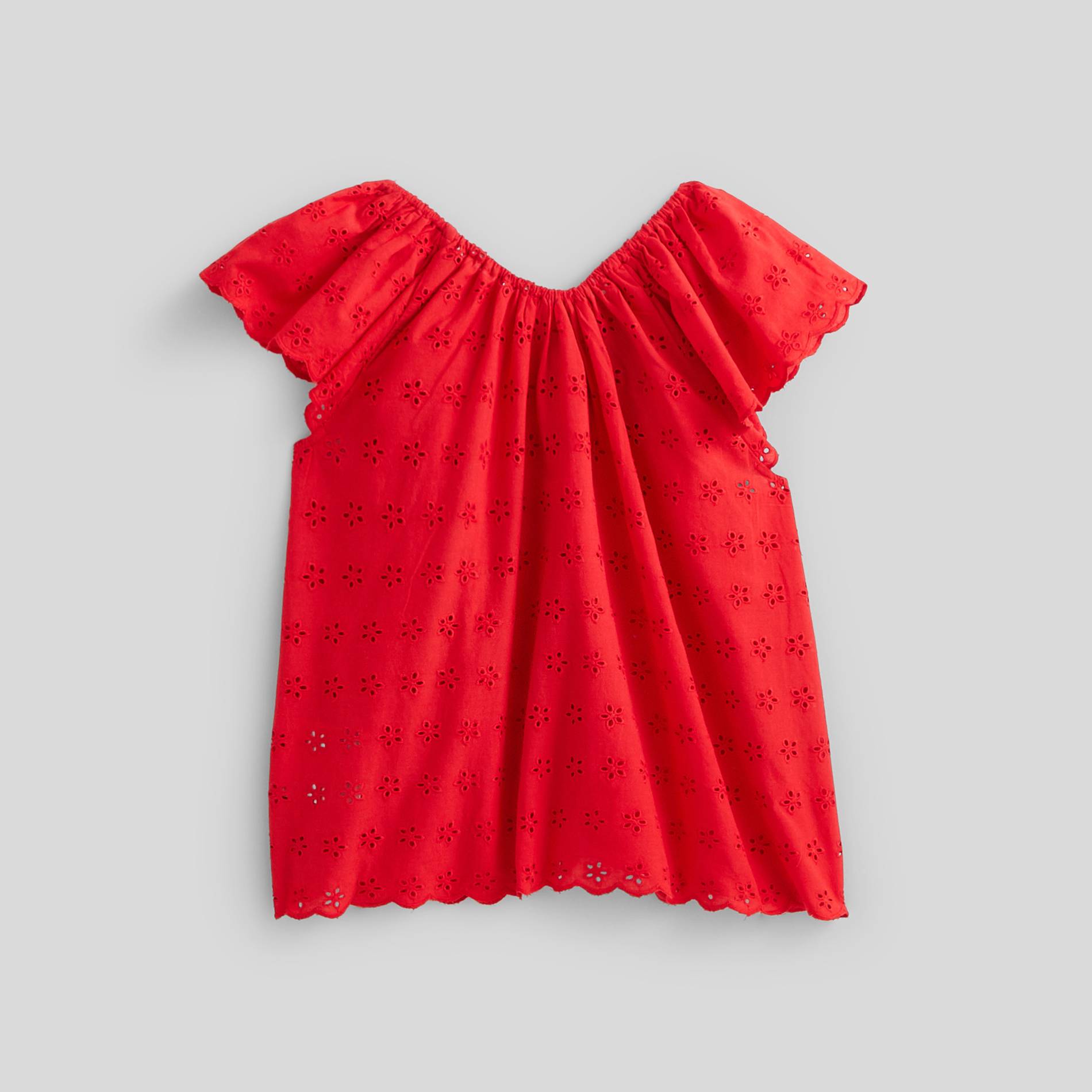 Blouse brodée en coton, Cerise, large image number 1