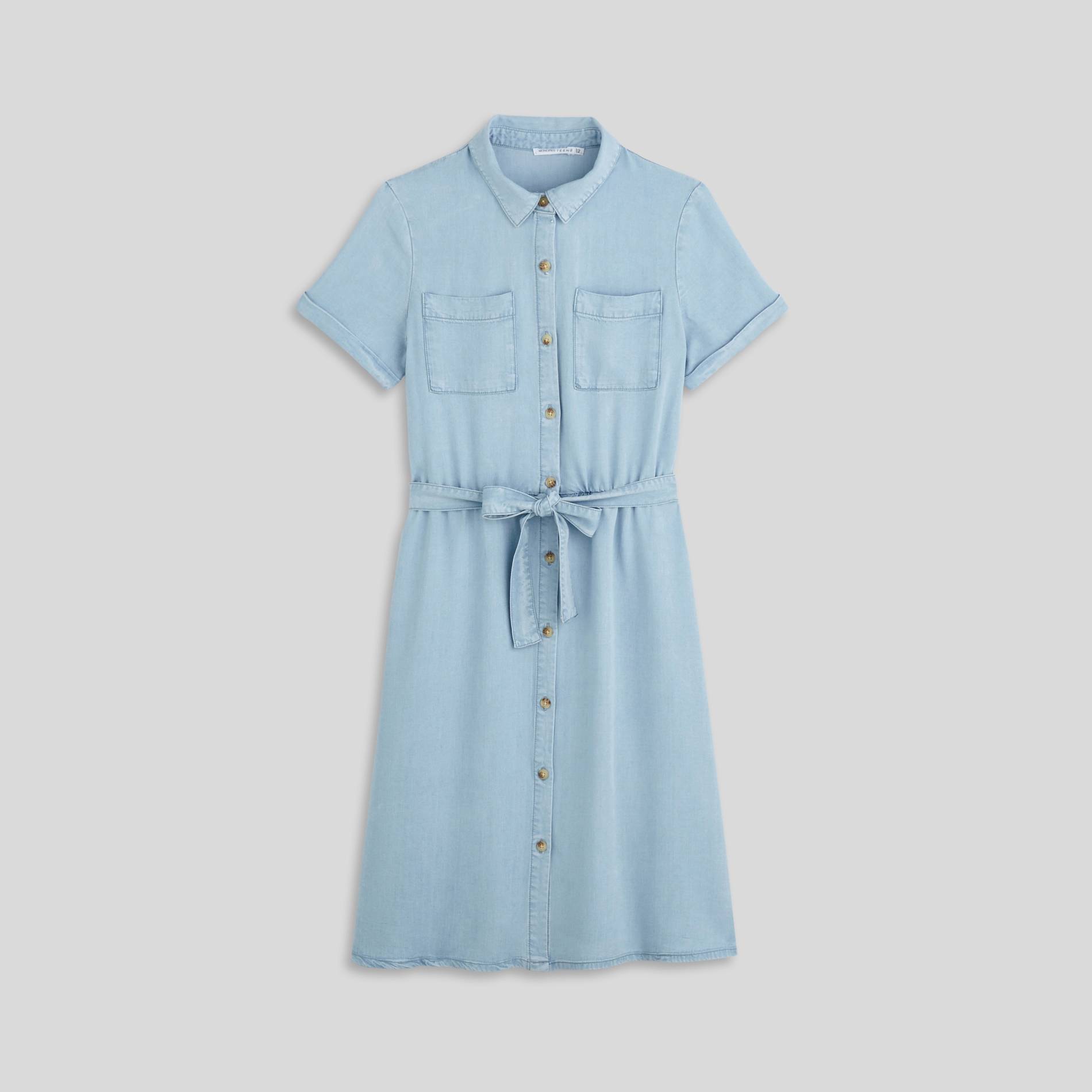 Robe en denim, Bleu pâle, large image number 0
