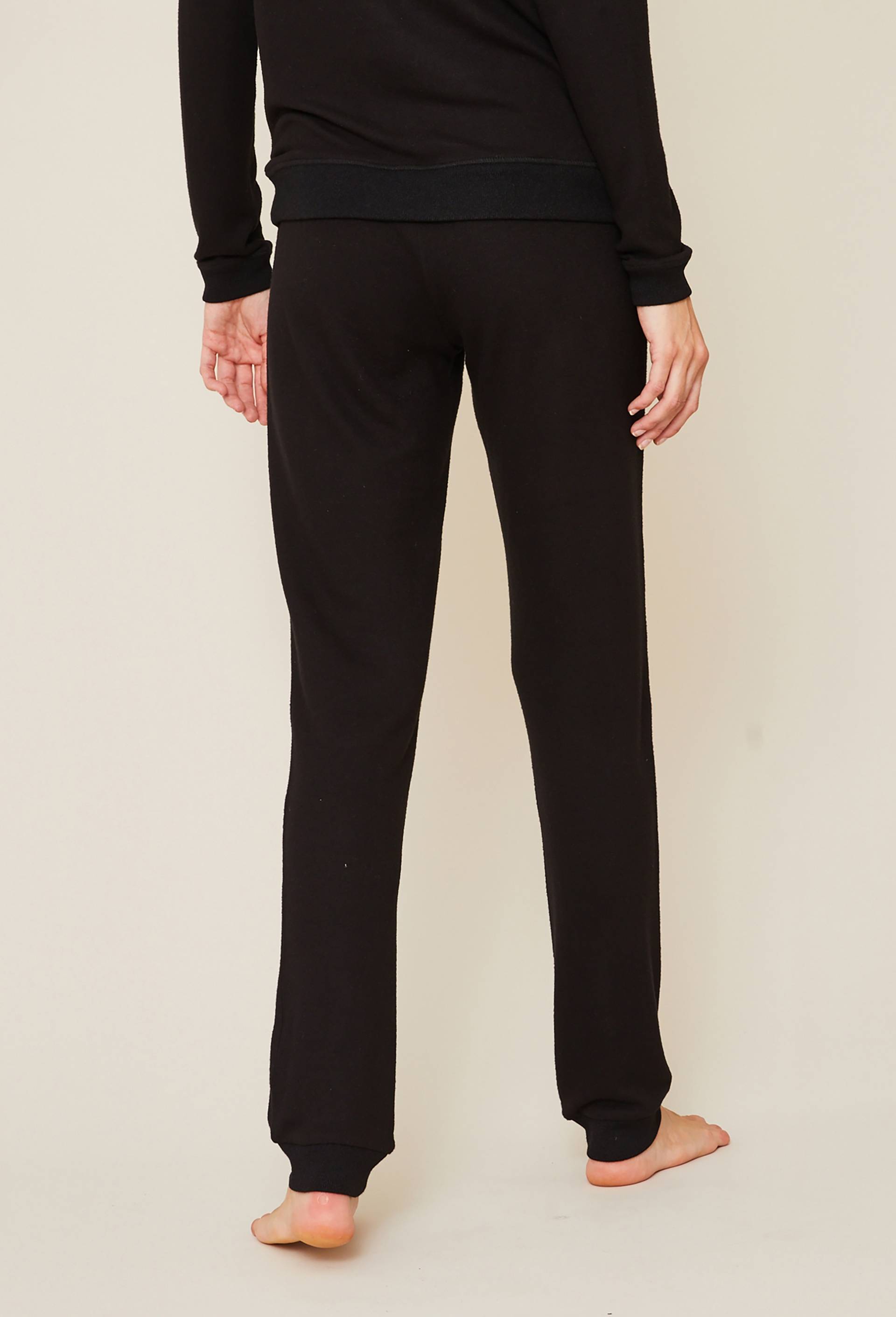Pantalon droit tout doux, Ecovero, Noir, large image number 1