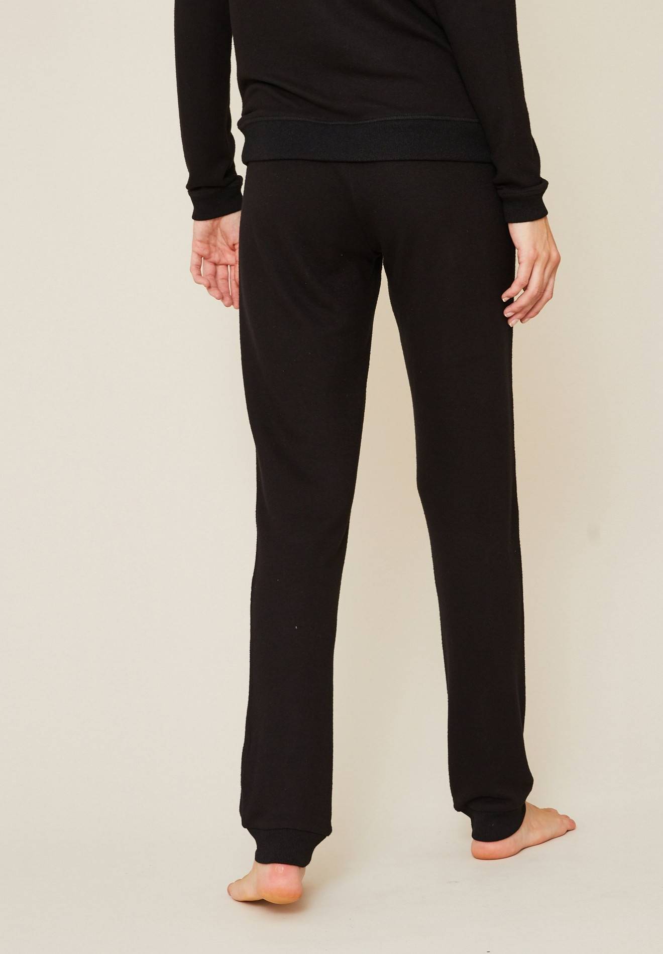 Pantalon droit tout doux, Ecovero, Noir, large image number 4
