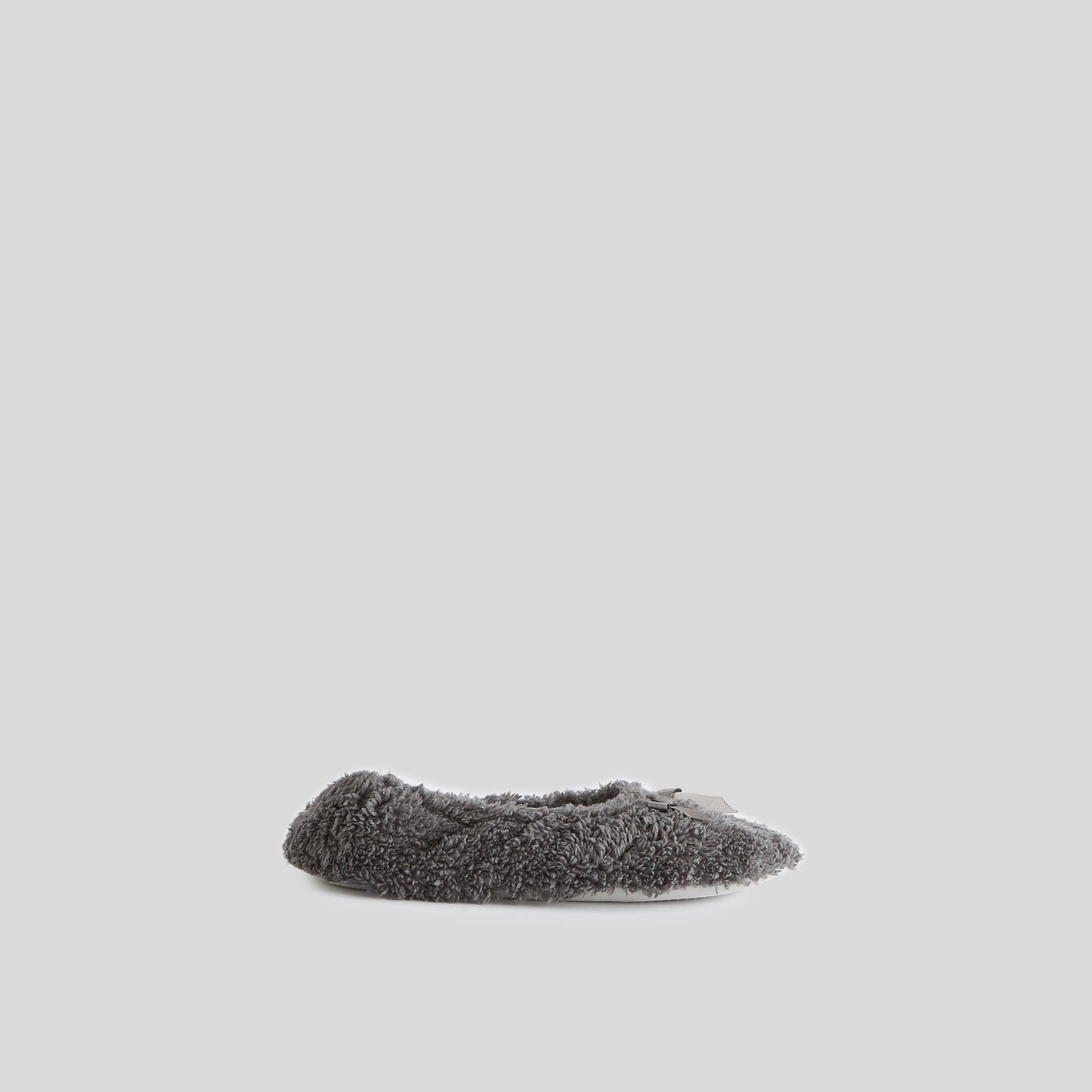 Chaussons forme ballerine, Gris moyen, large image number 0