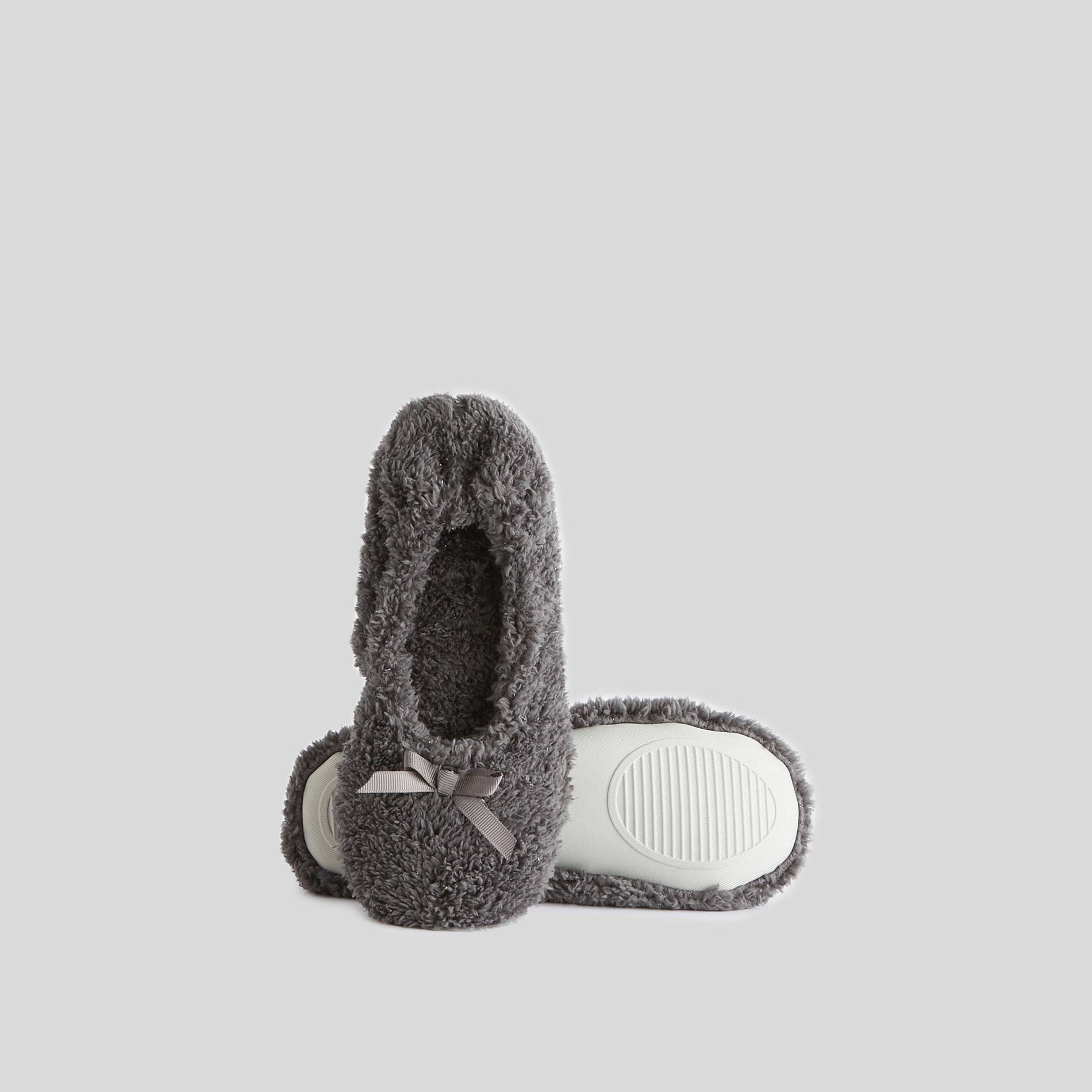 Chaussons forme ballerine, Gris moyen, large image number 1