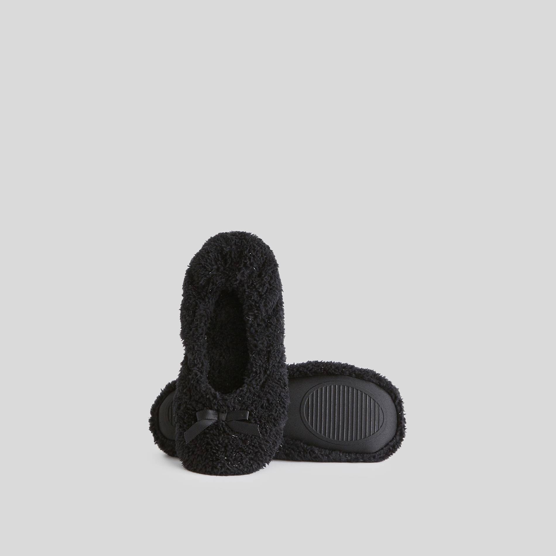 Chaussons forme ballerine, Noir, large image number 1