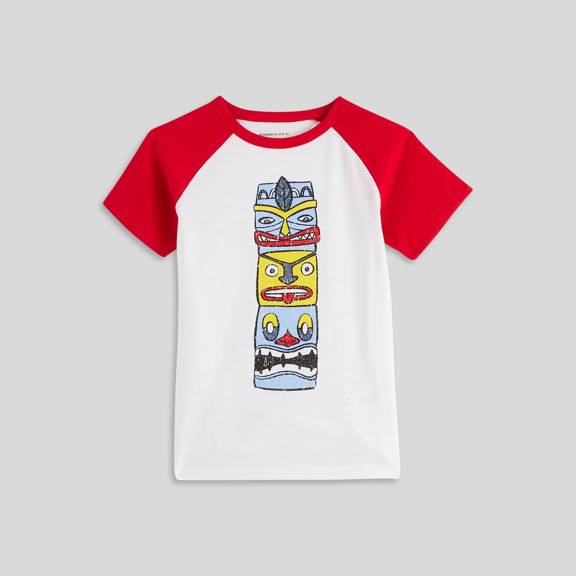 T-shirt manches courtes imprimé en coton BIO, Blanc, large image number 0.0