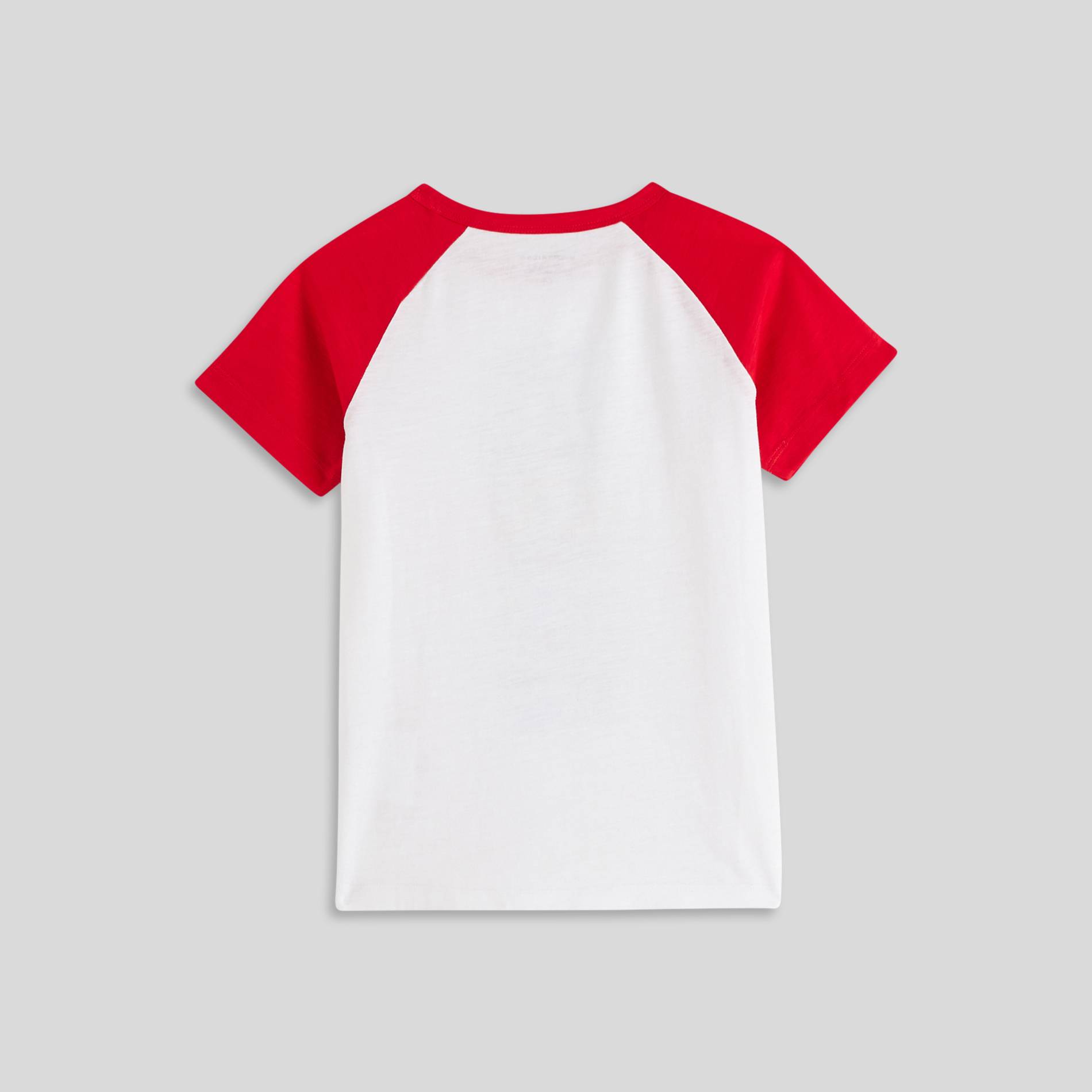 T-shirt manches courtes imprimé en coton BIO, Blanc, large image number 1.0