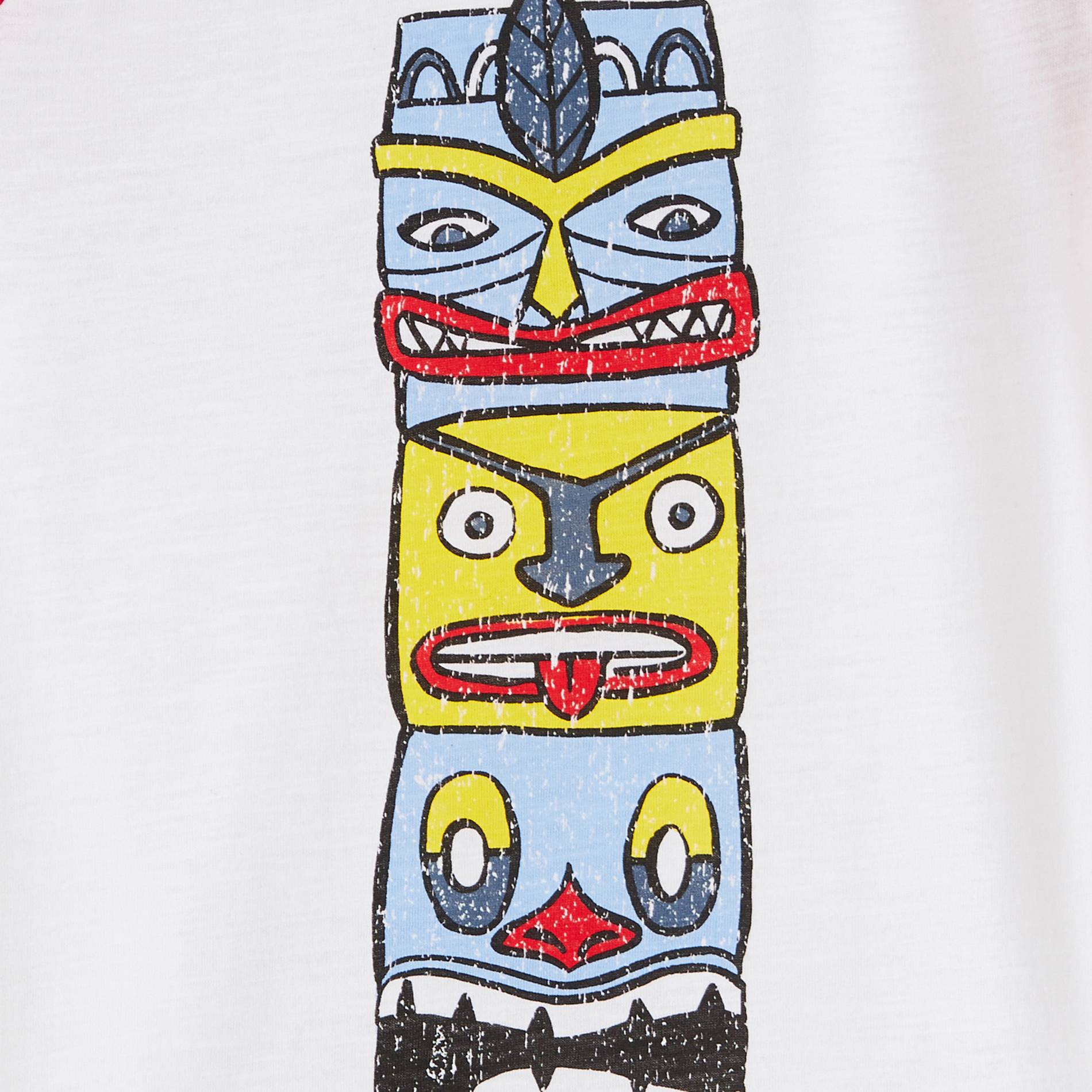 T-shirt manches courtes imprimé en coton BIO, Blanc, large image number 2
