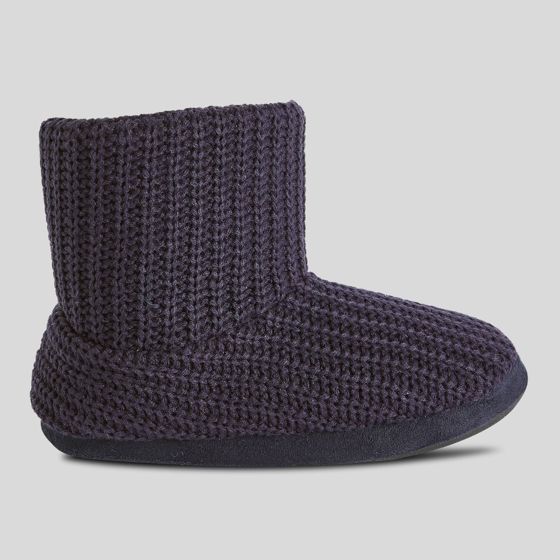 Botillons en tricot, Bleu marine, large image number 0
