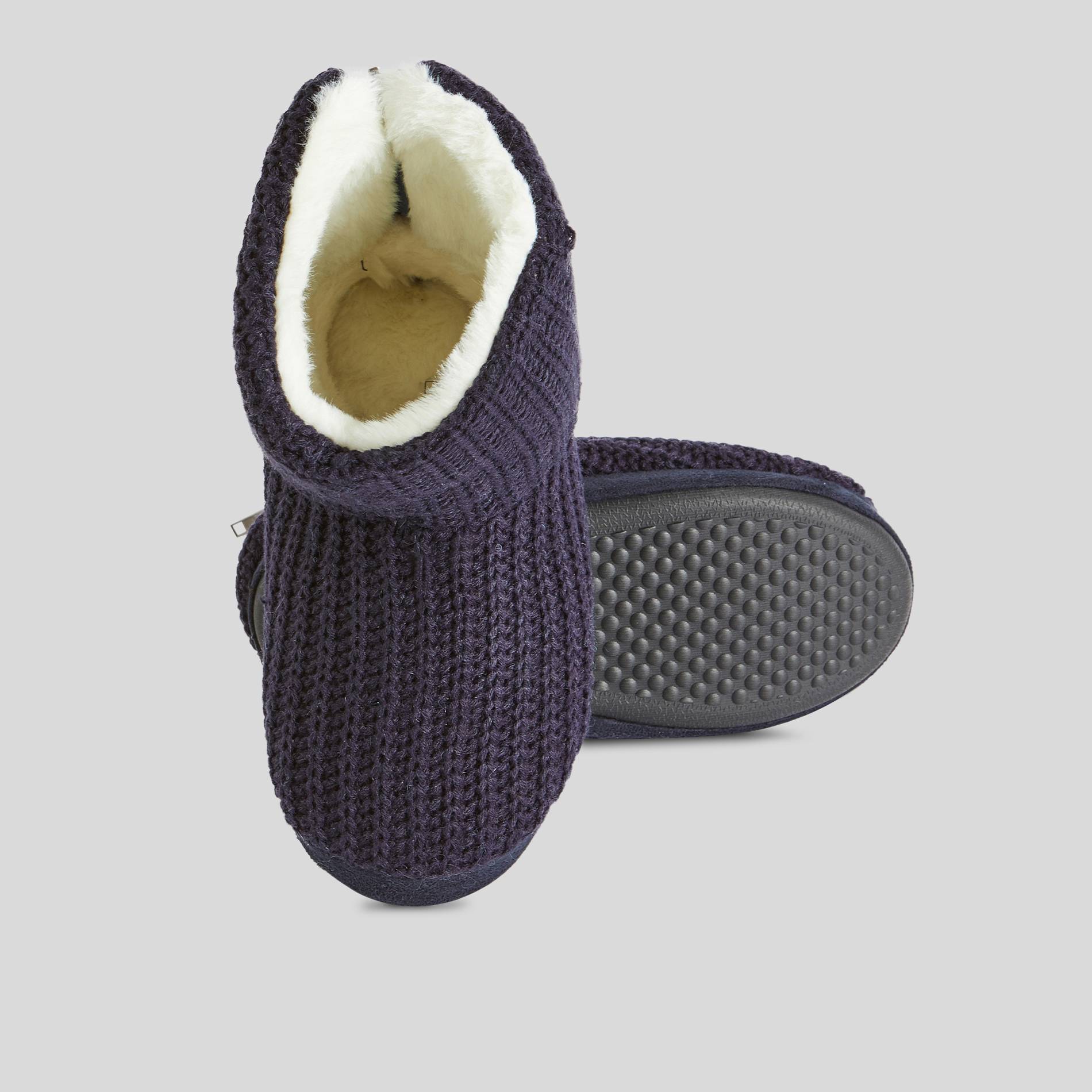 Botillons en tricot, Bleu marine, large image number 1