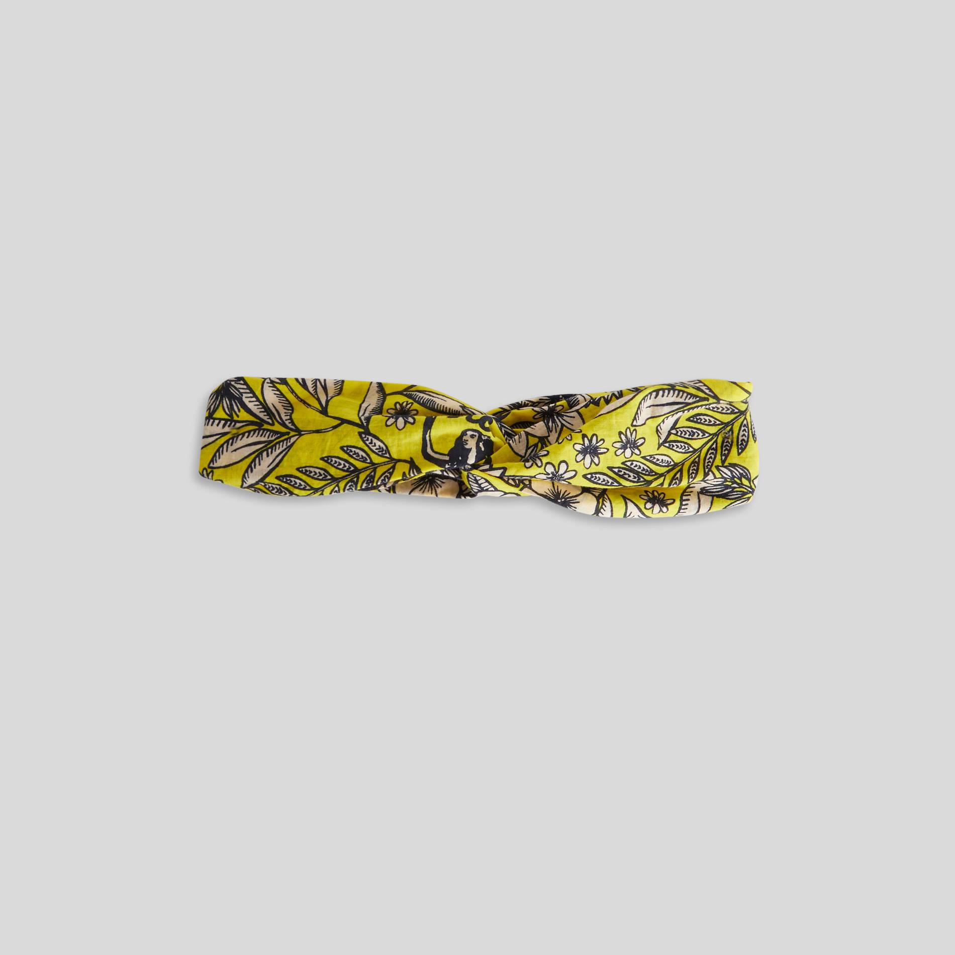 Bandeau de tête en coton, Jaune vif, large image number 0
