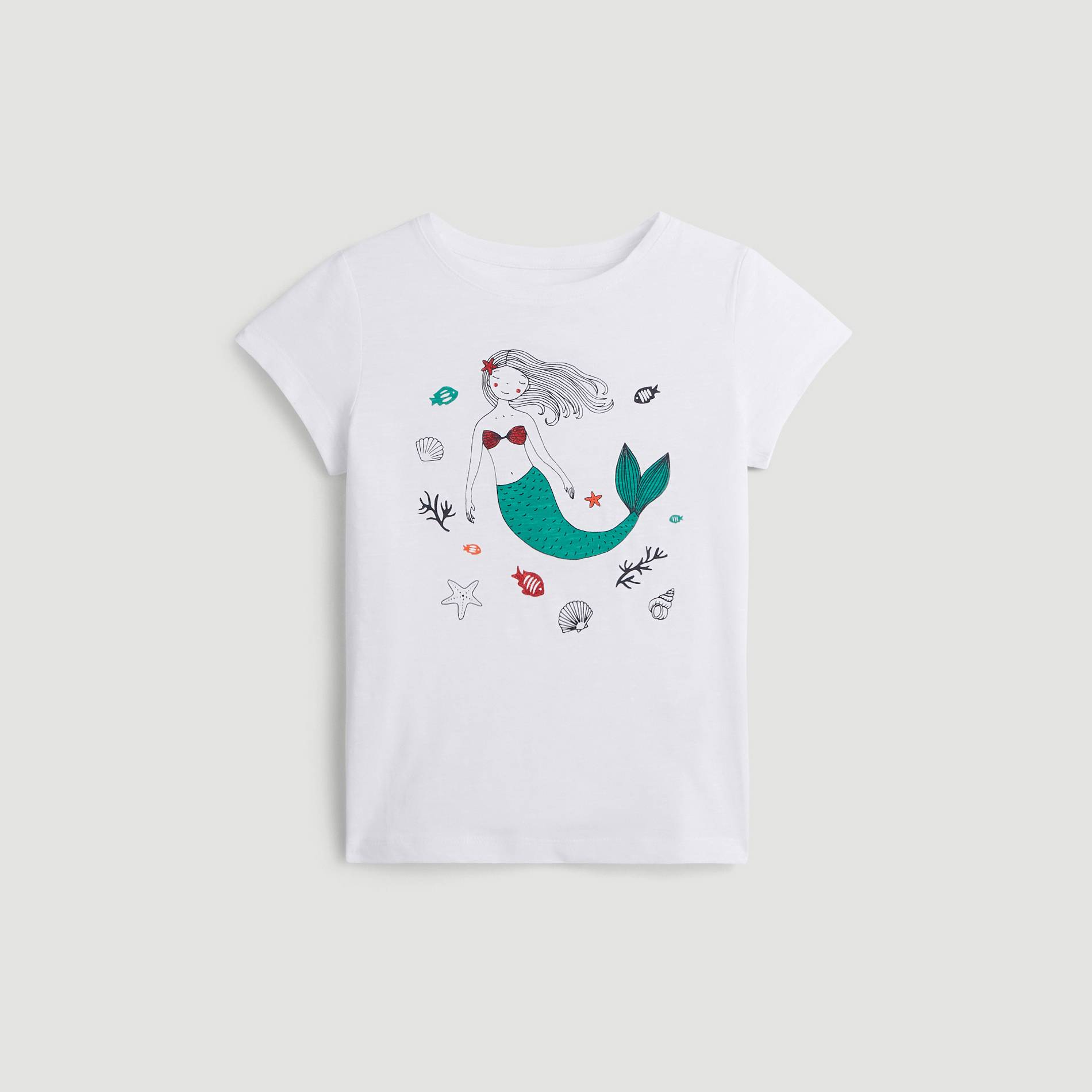 T-shirt manches courtes en coton BIO, Blanc, large image number 0