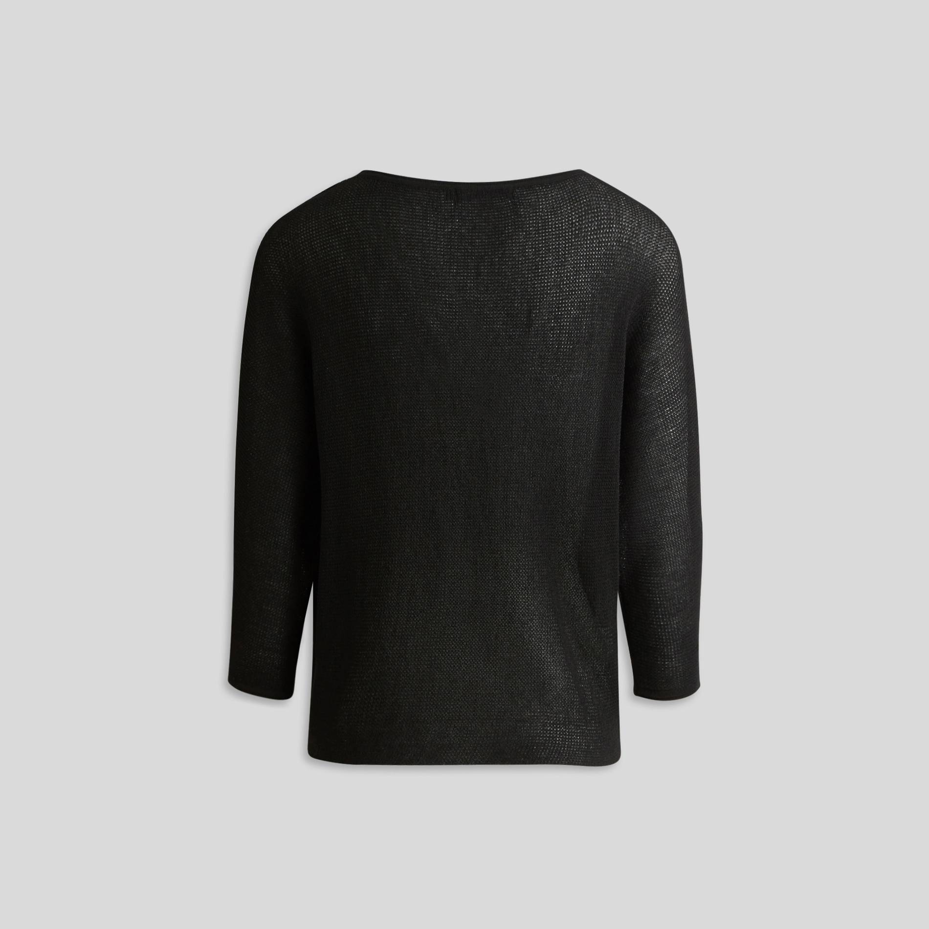 Pull loose en viscose et nylon, Noir, large image number 1