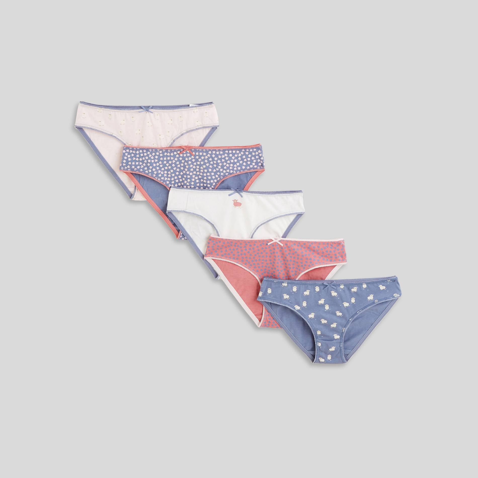 Pocket de 5 culottes, Bois de rose, large image number 0.0