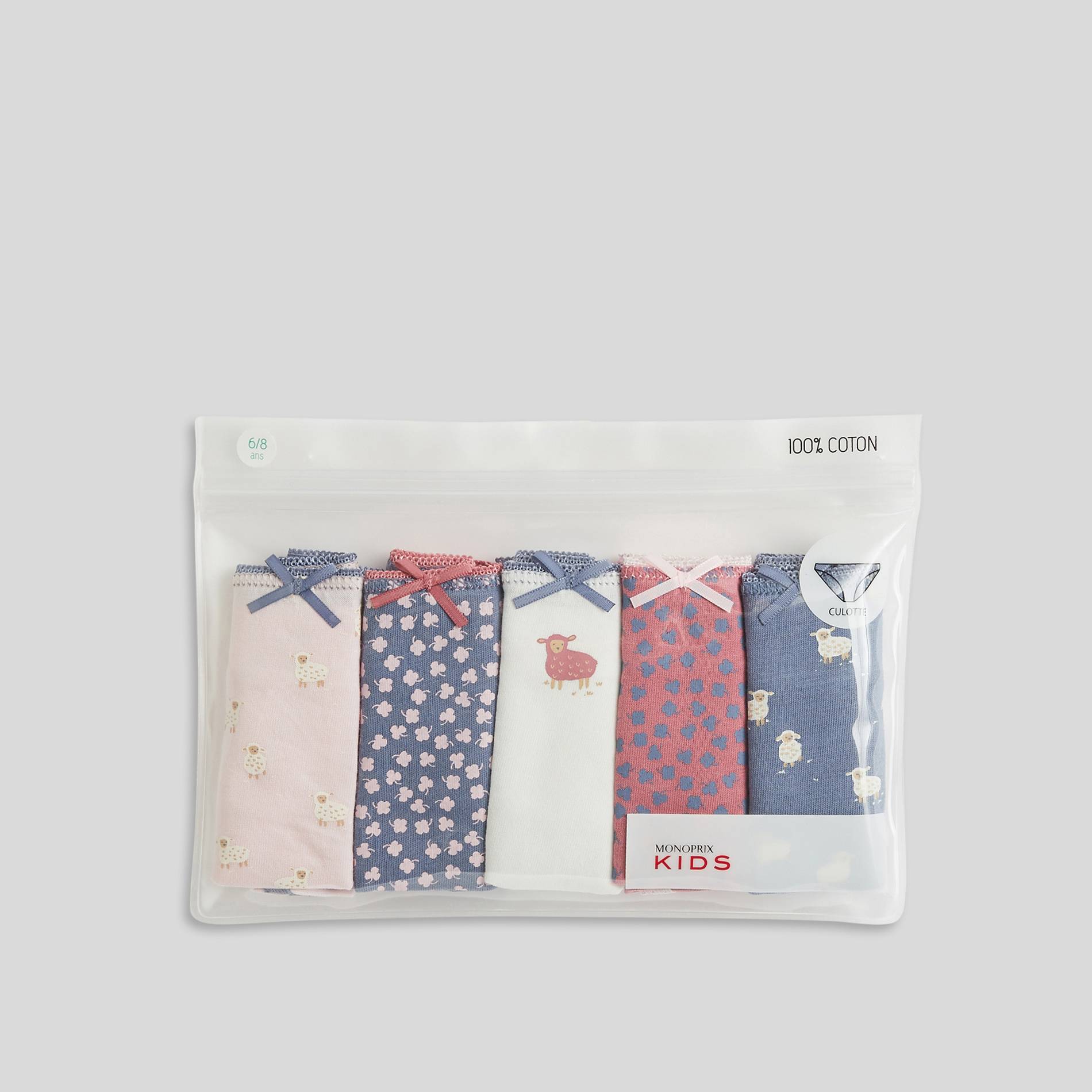 Pocket de 5 culottes, Bois de rose, large image number 2.0