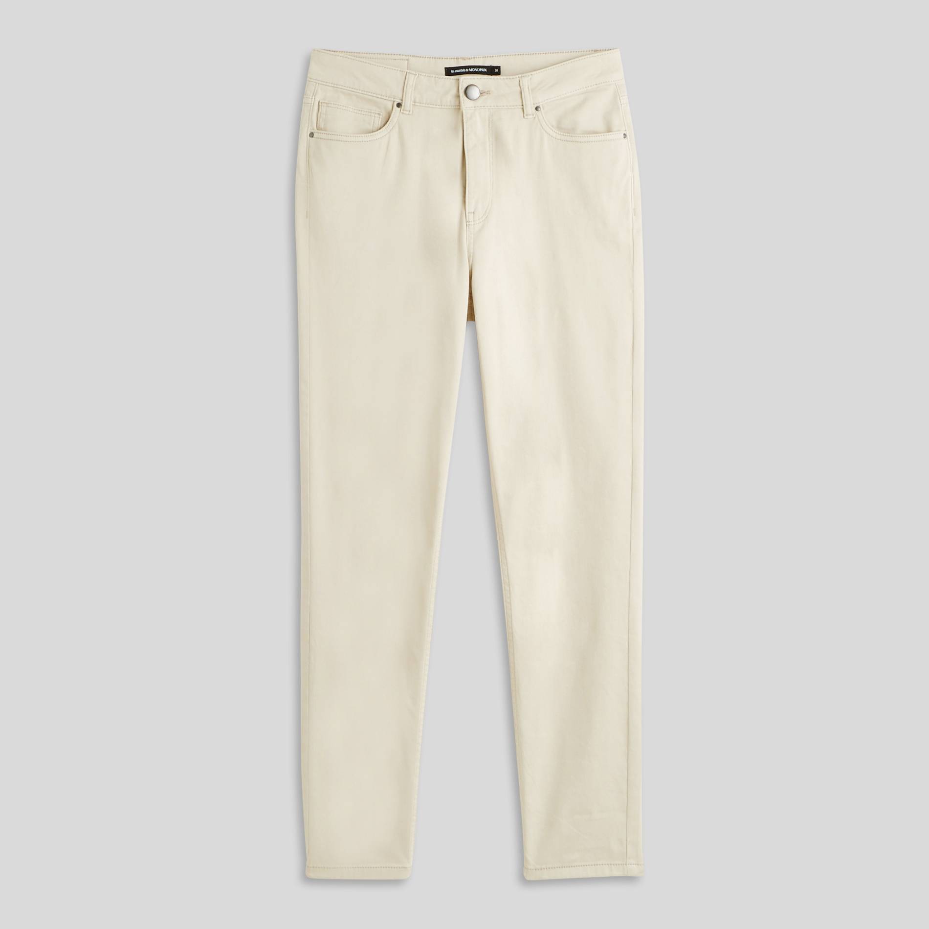 Pantalon slim à poches, Grège, large image number 2.0