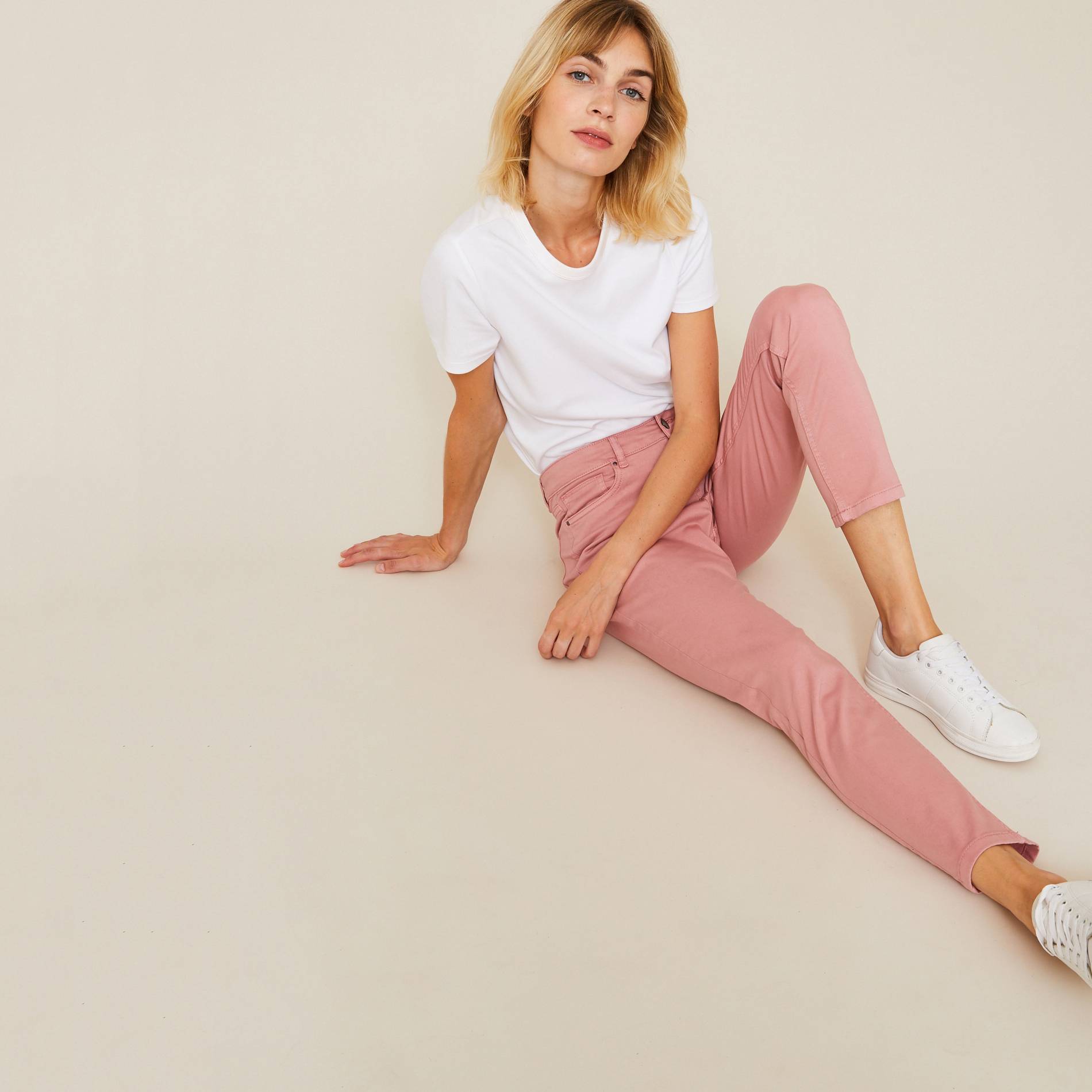 Pantalon slim à poches, Bois de rose, large image number 0.0