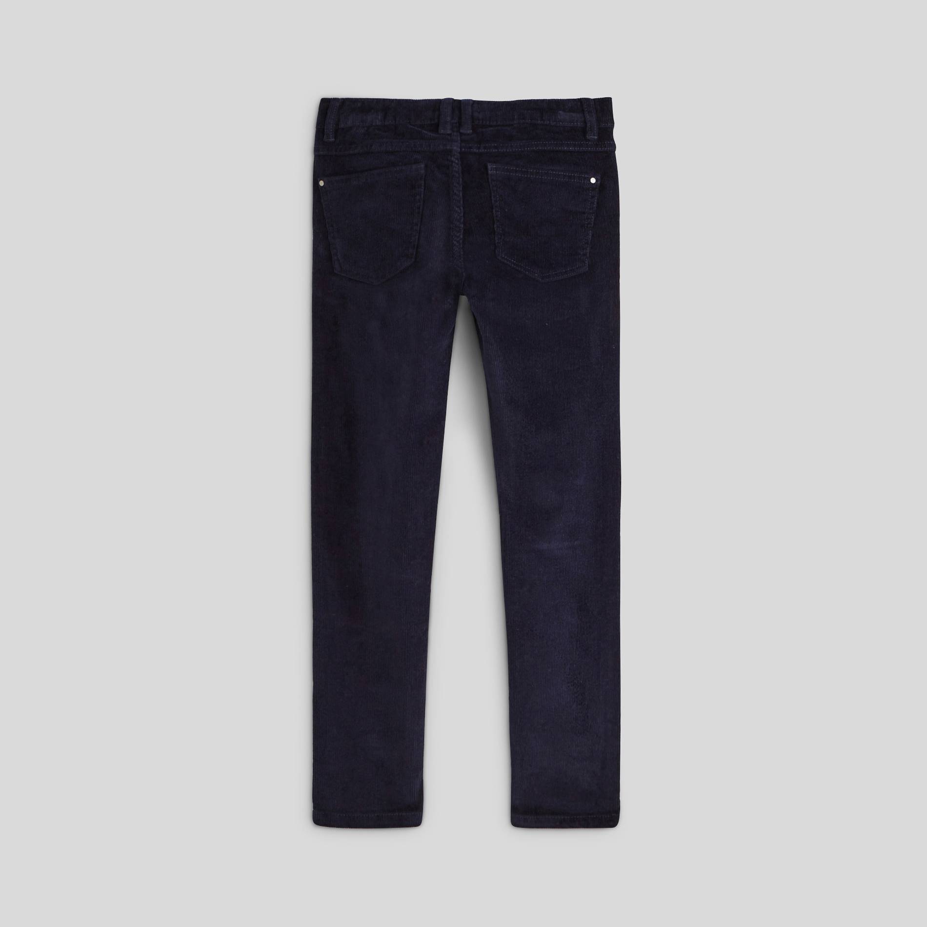 Pantalon en velours coupe slim, Bleu marine, large image number 1.0