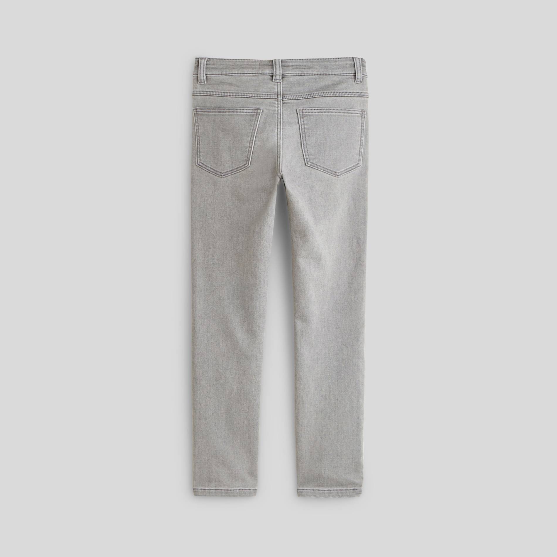 Jean slim maille en coton BIO, Argent, large image number 1