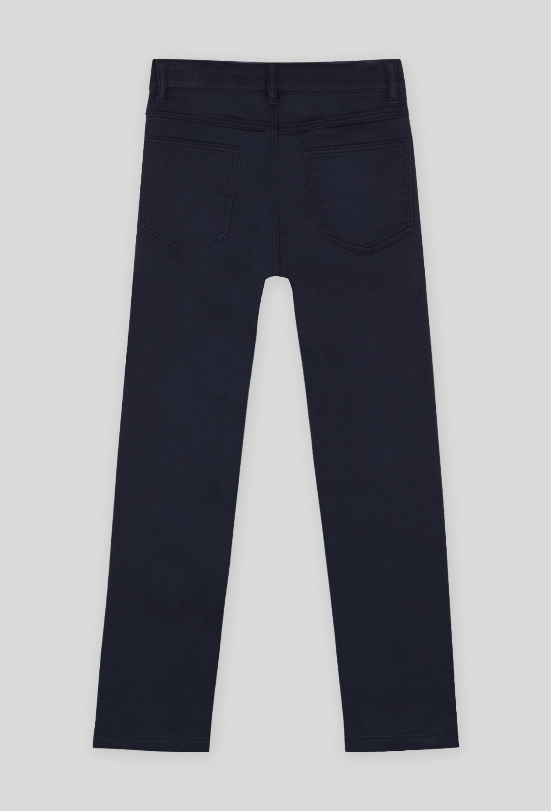 Pantalon en maille confortable contenant du coton BIO, Bleu fonc&eacute;, large image number 1