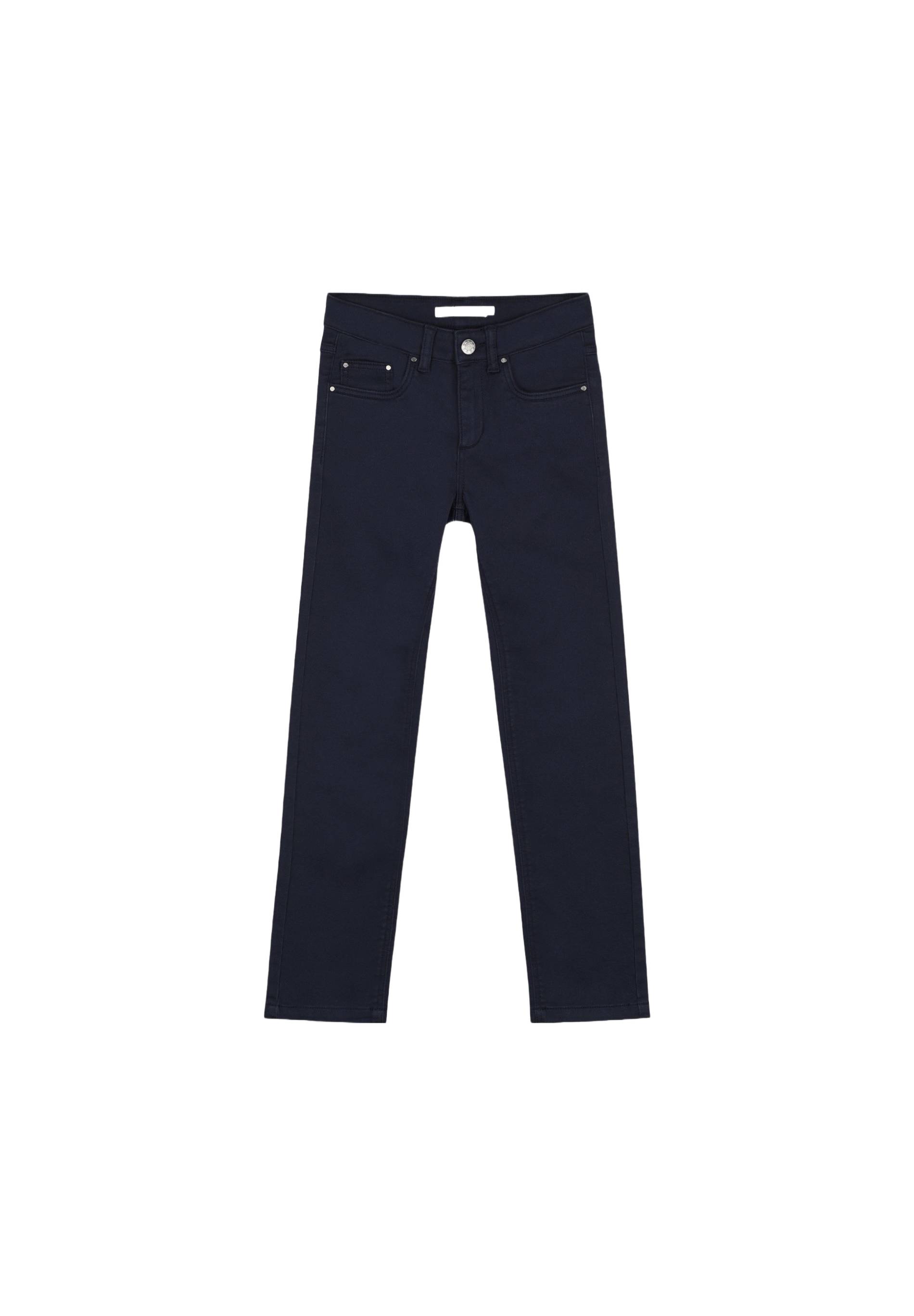 Pantalon en maille confortable contenant du coton BIO, Bleu fonc&eacute;, large image number 3