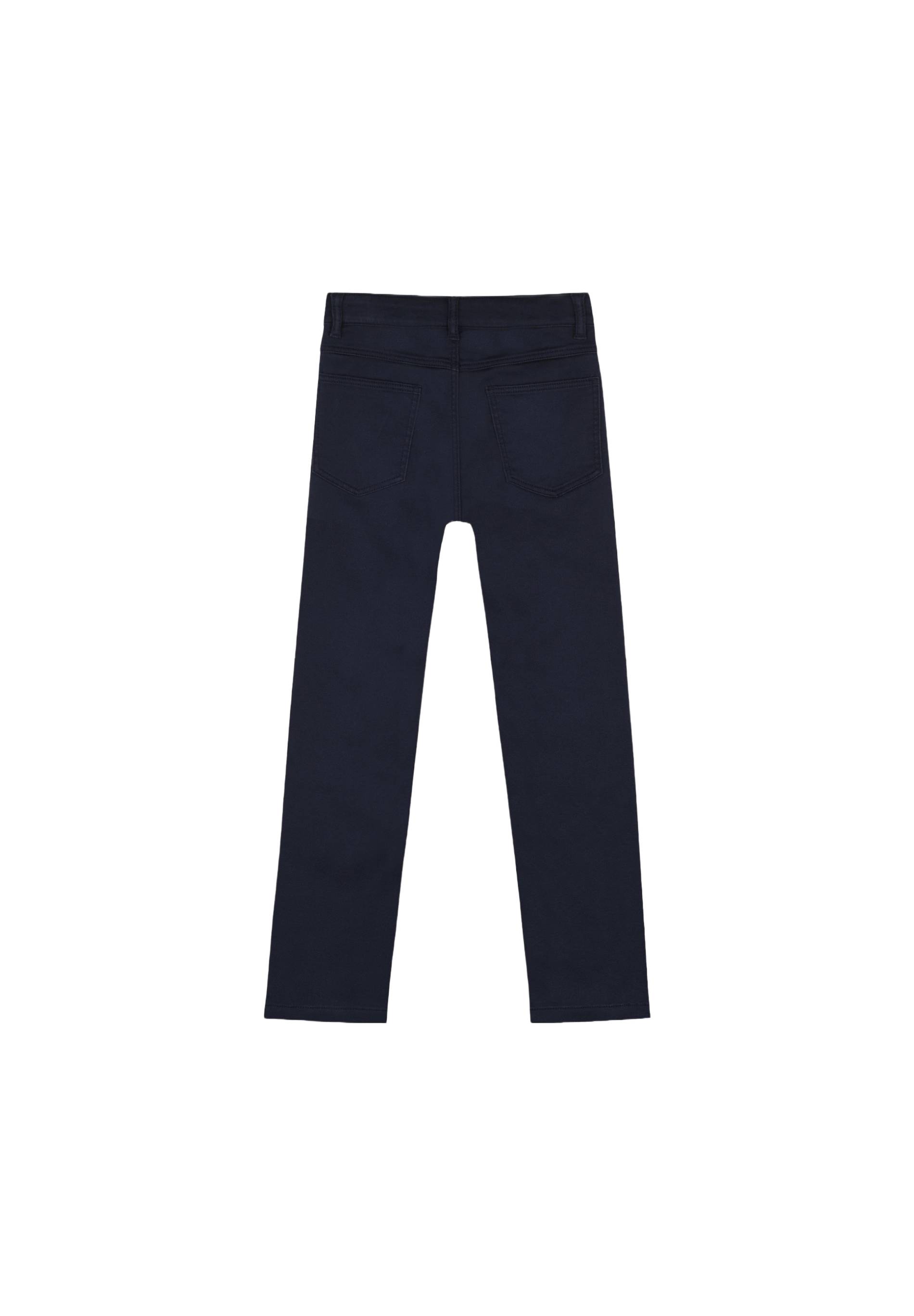 Pantalon en maille confortable contenant du coton BIO, Bleu foncé, large image number 4