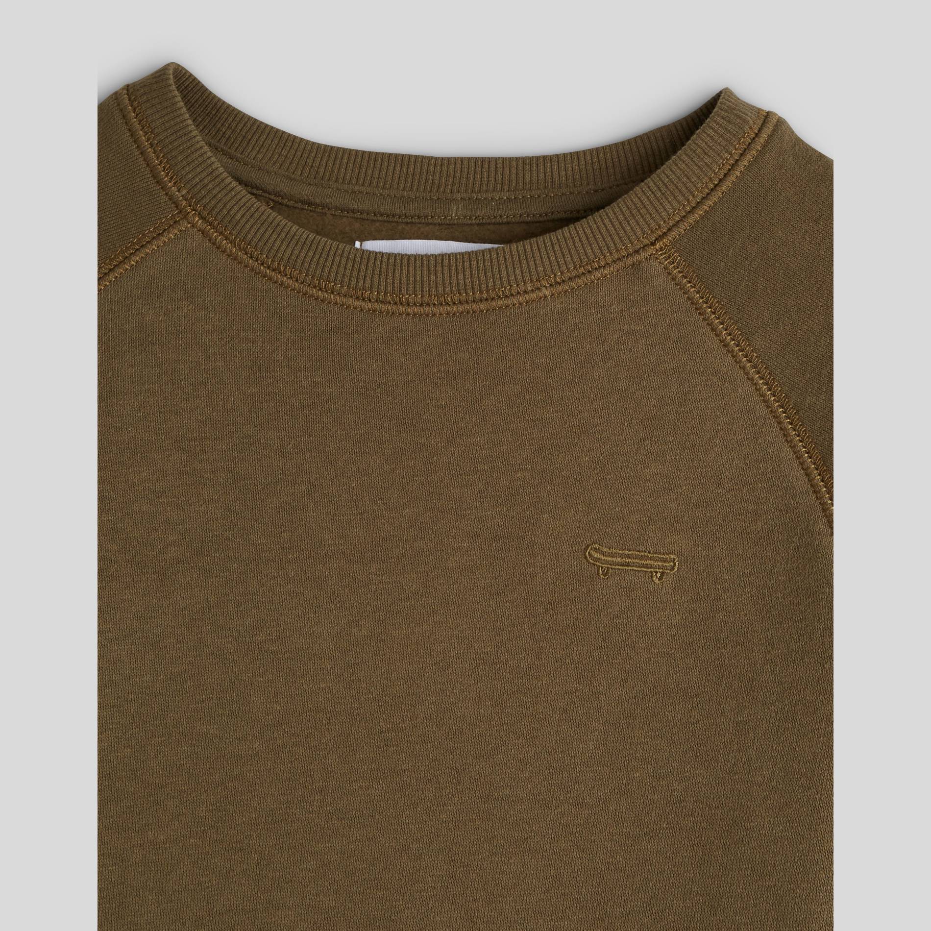 Sweat brodé en coton BIO, Bleu canard, large image number 2